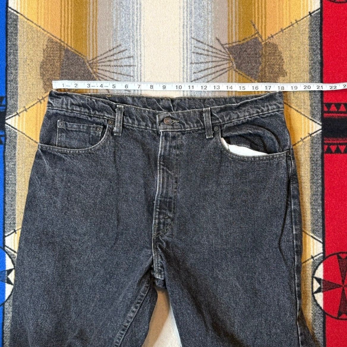 Levi's VINTAGE Levi’s 550 Jeans Black Denim Wide-Leg 90s 36x28 Mens Jeans Size US 36 / EU 52 - 7 Thumbnail