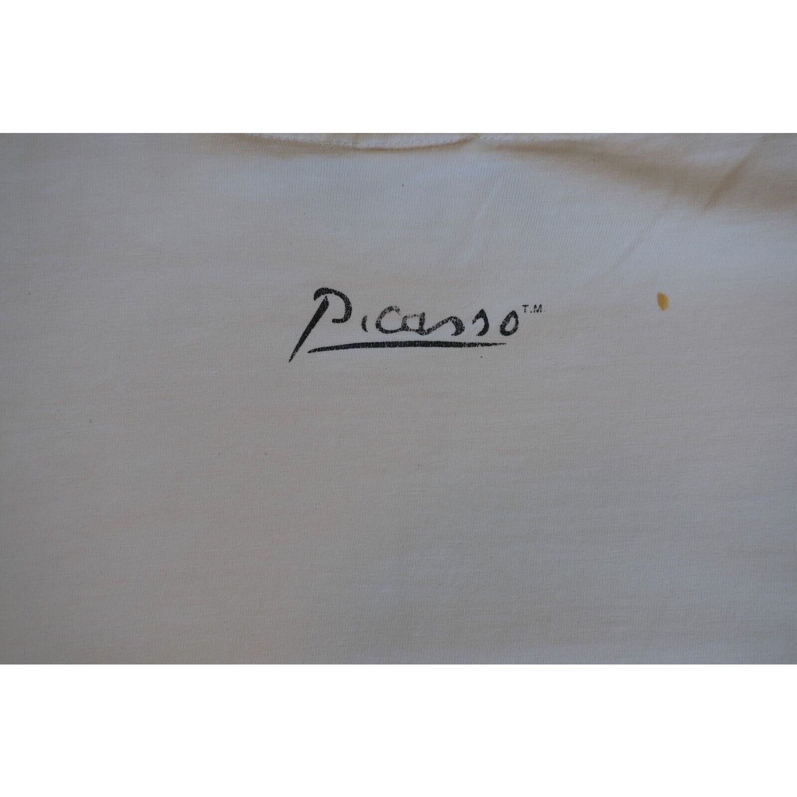 Other Vintage 1993 Pablo Picasso Bullfight Art RARE Large White Size US L / EU 52-54 / 3 - 9 Thumbnail