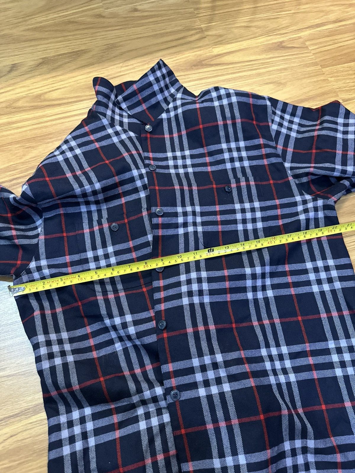 Burberry × Vintage 1990-Vintage Burberry Novacheck Padded Shoulder Button Up Size US M / EU 48-50 / 2 - 19 Thumbnail