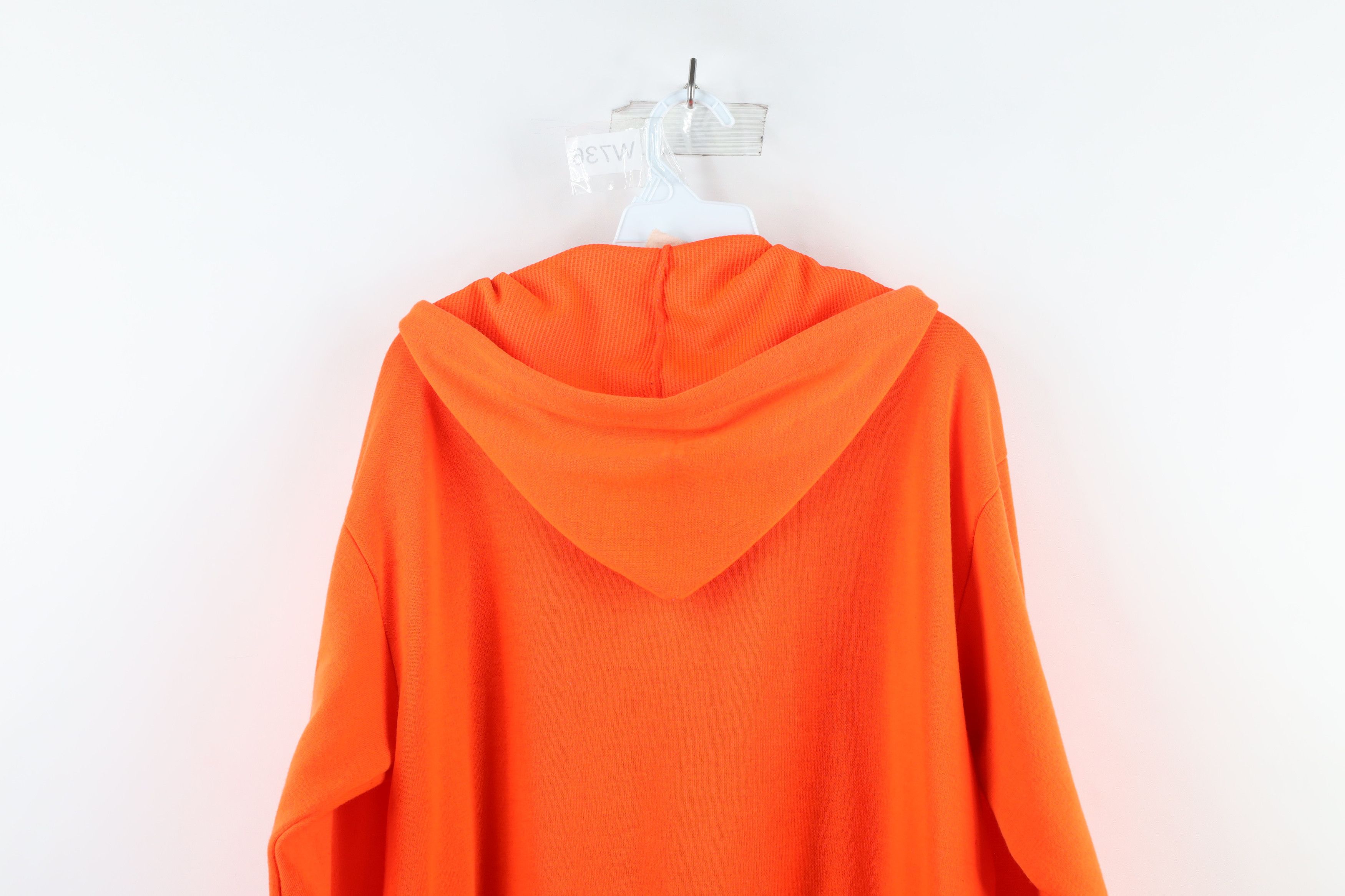 Vintage Vintage 80s Streetwear Full Zip Hoodie Blaze Orange USA Size US L / EU 52-54 / 3 - 16 Thumbnail