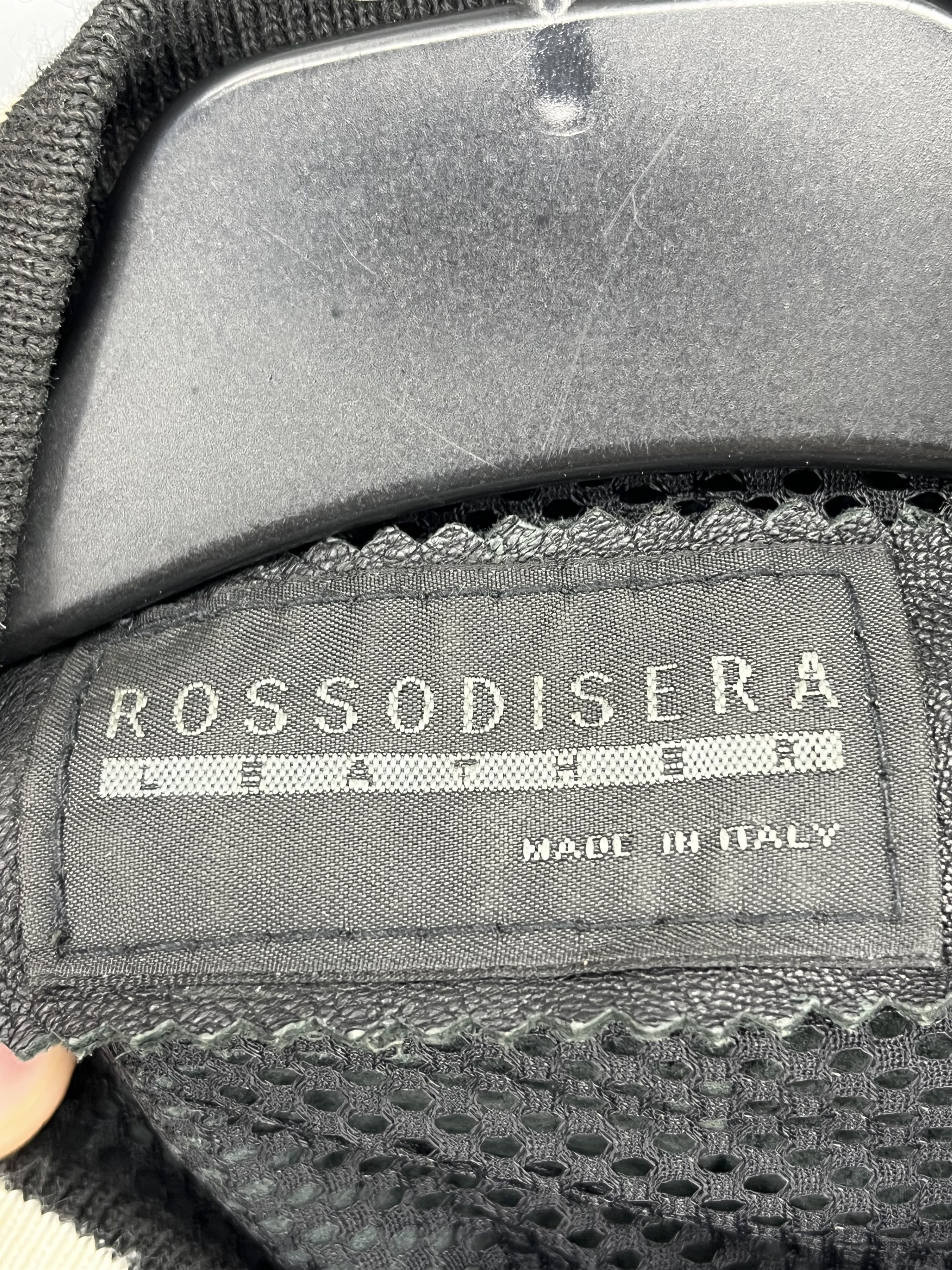 Leather Rossodisera Womens Black Leather Bomber Jacket Size M / US 6-8 / IT 42-44 - 7 Thumbnail