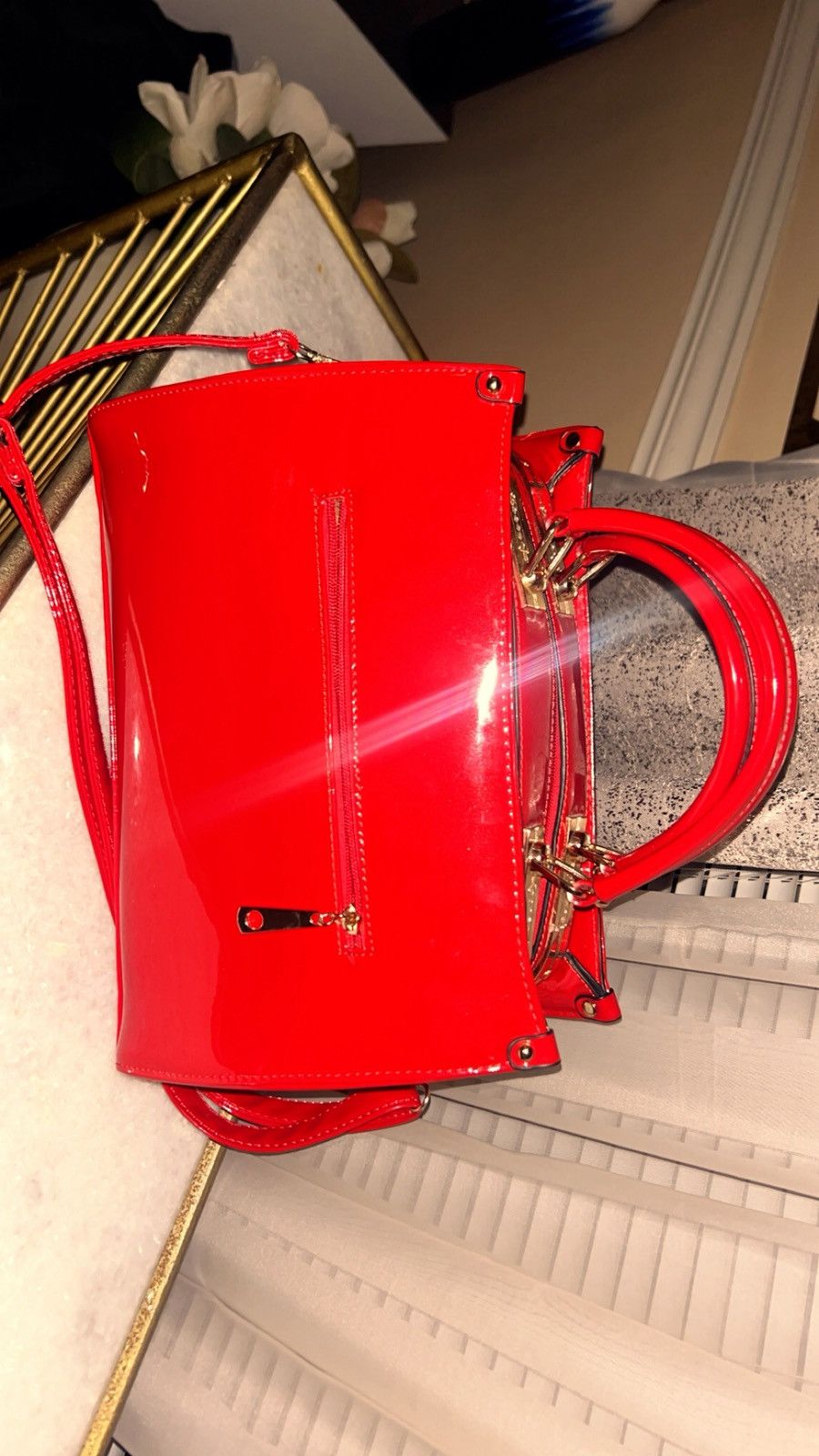 Michael Kors patent leather red Michael Kors satchel shoulder bag Size ONE SIZE - 4 Thumbnail