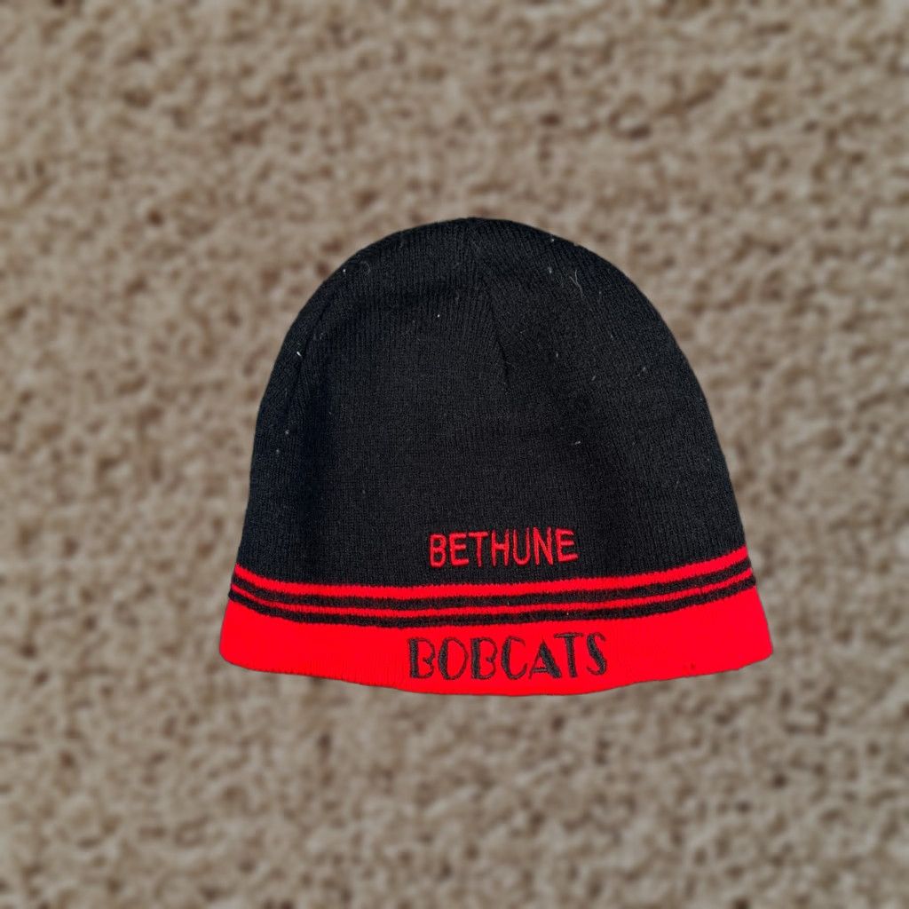 Vintage HYP Hats Beanie Adult One Size Black Red Knit 100% Acrylic Size ONE SIZE - 1 Thumbnail