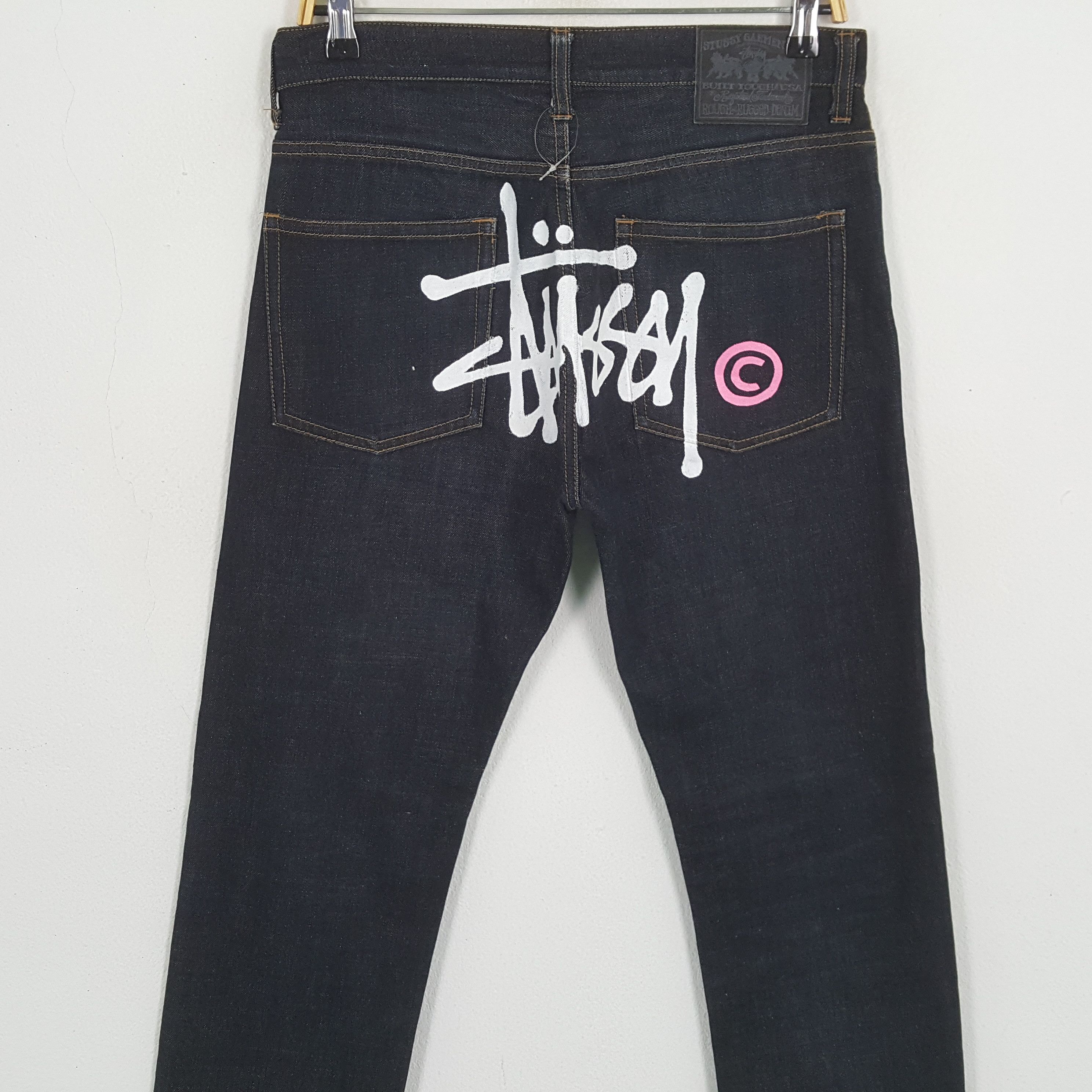 Stussy × Vintage Vintage STUSSY Streetwear Skateboard Style Logo Design Jean Size US 30 / EU 46 - 2 Thumbnail
