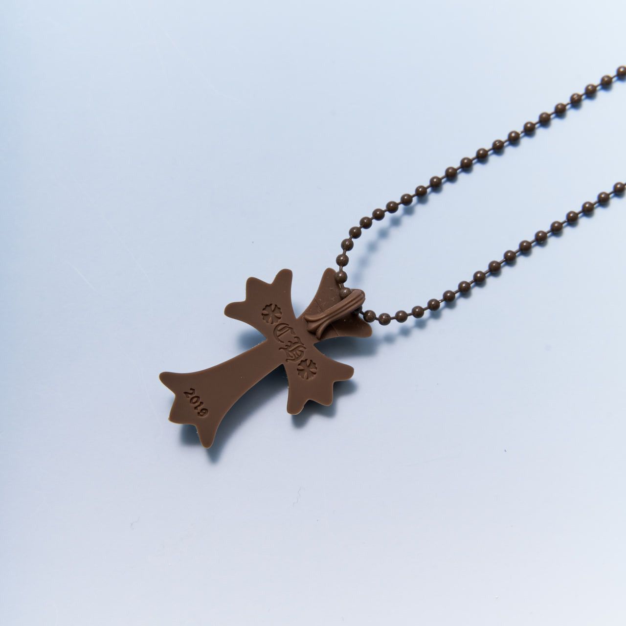 Chrome Hearts CHROME HEARTS Silicrome Cross Necklace Brown Size ONE SIZE - 2 Thumbnail