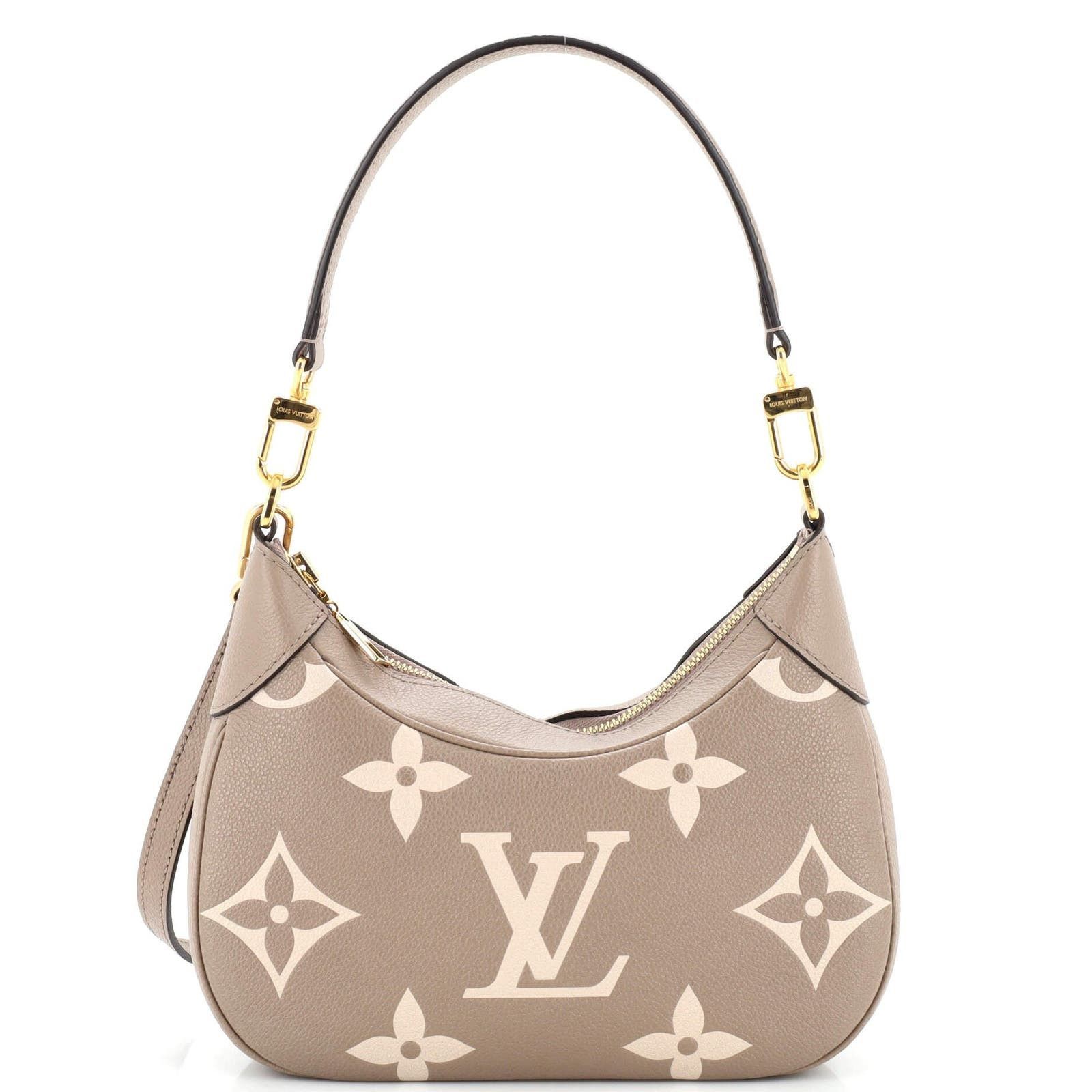 image of Louis Vuitton Bagatelle Nm Handbag Bicolor Monogram Empreinte Giant None in Neutral, Women's
