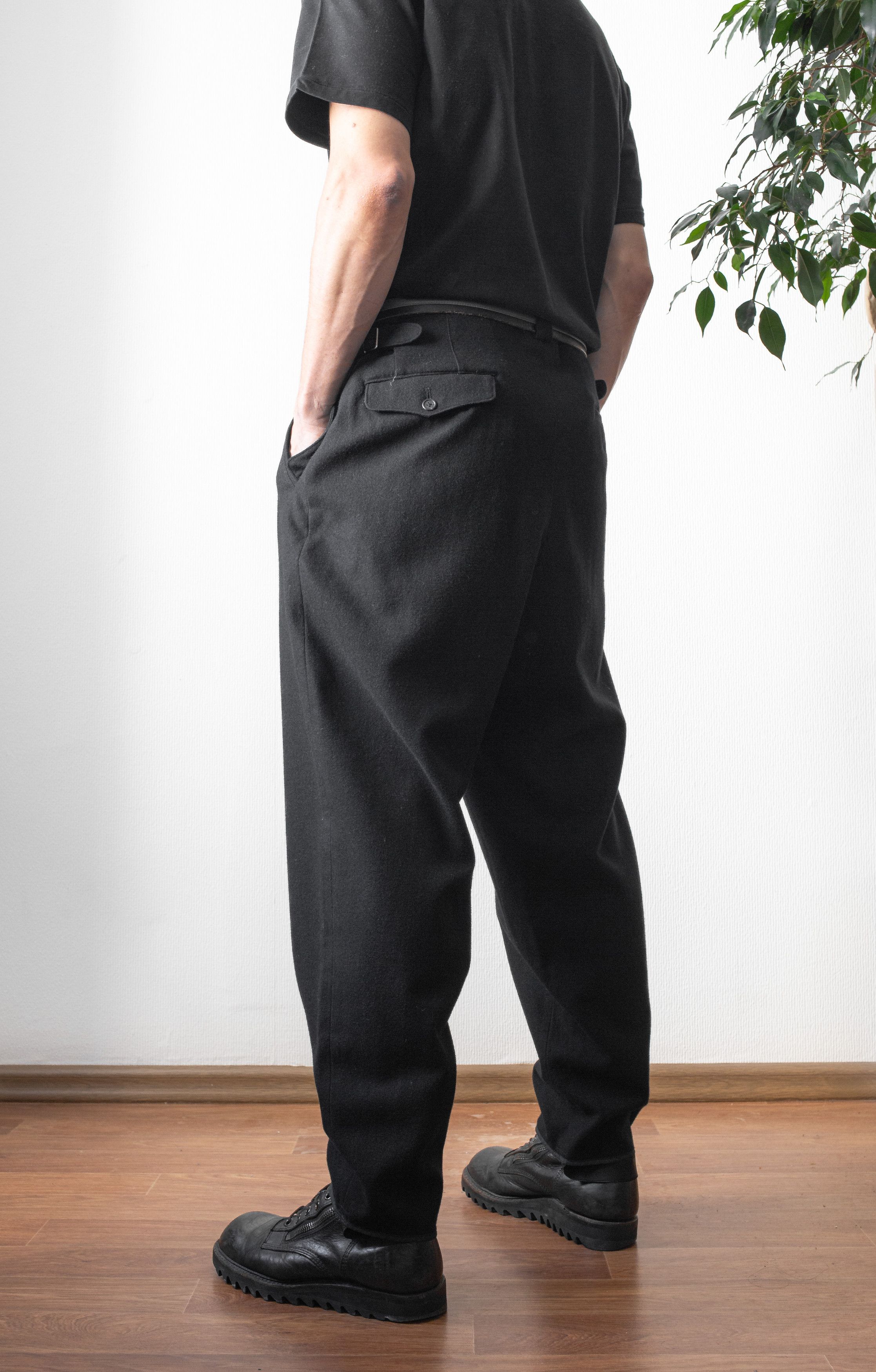 Yohji Yamamoto heavy wool pants with stirrup straps Size US 34 / EU 50 - 3 Thumbnail