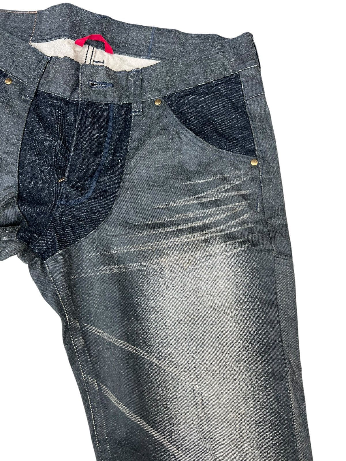 Edwin Vintage Y2K Edwin 503SS4 Waxed Denim Flare Westerner Jeans Size US 33 - 9 Thumbnail