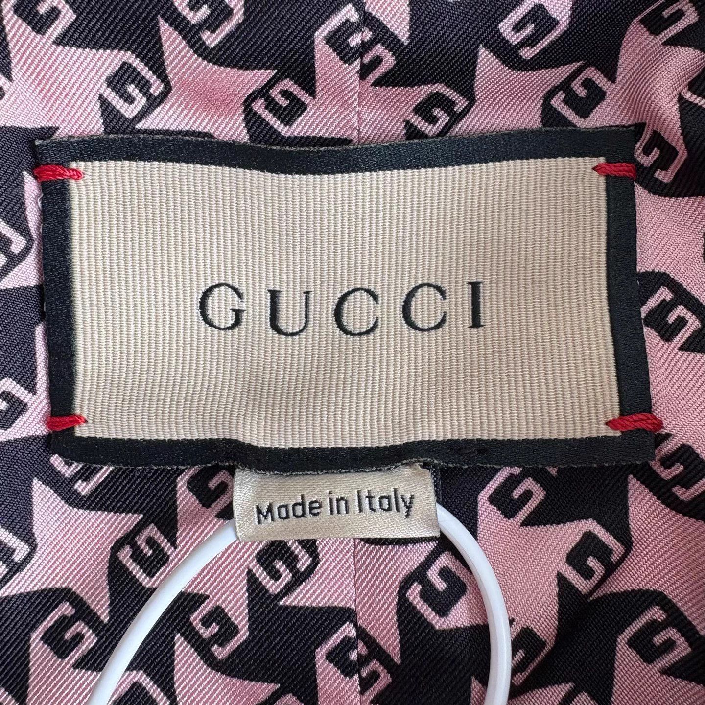 Gucci Gucci Pink Wool Houndstooth Blazer 42 NWT Size M / US 6-8 / IT 42-44 - 3 Thumbnail