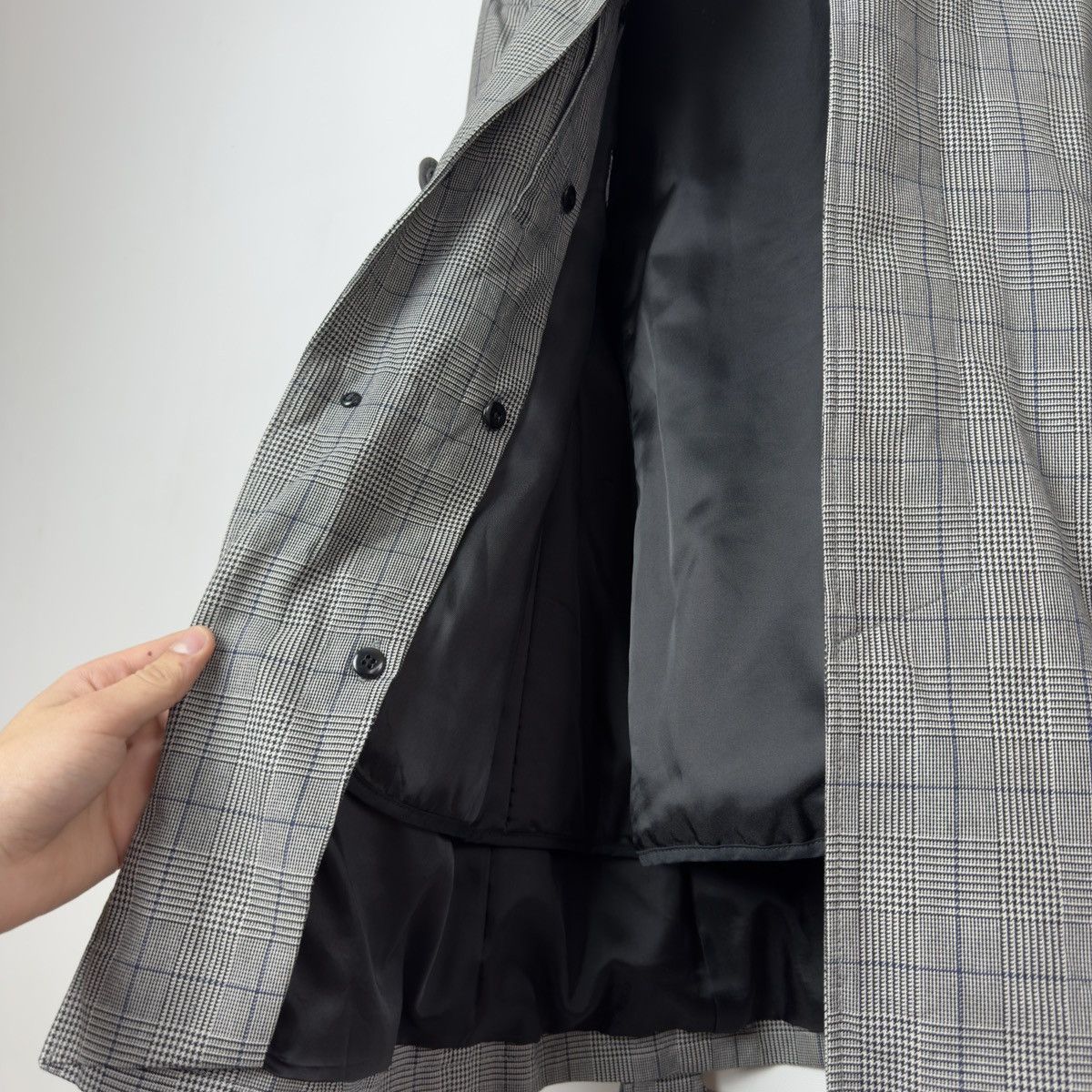 Yohji Yamamoto A.A.R by YOHJI YAMAMOTO D'URBAN Checked Belted Coat Jacket Size US L / EU 52-54 / 3 - 10 Thumbnail