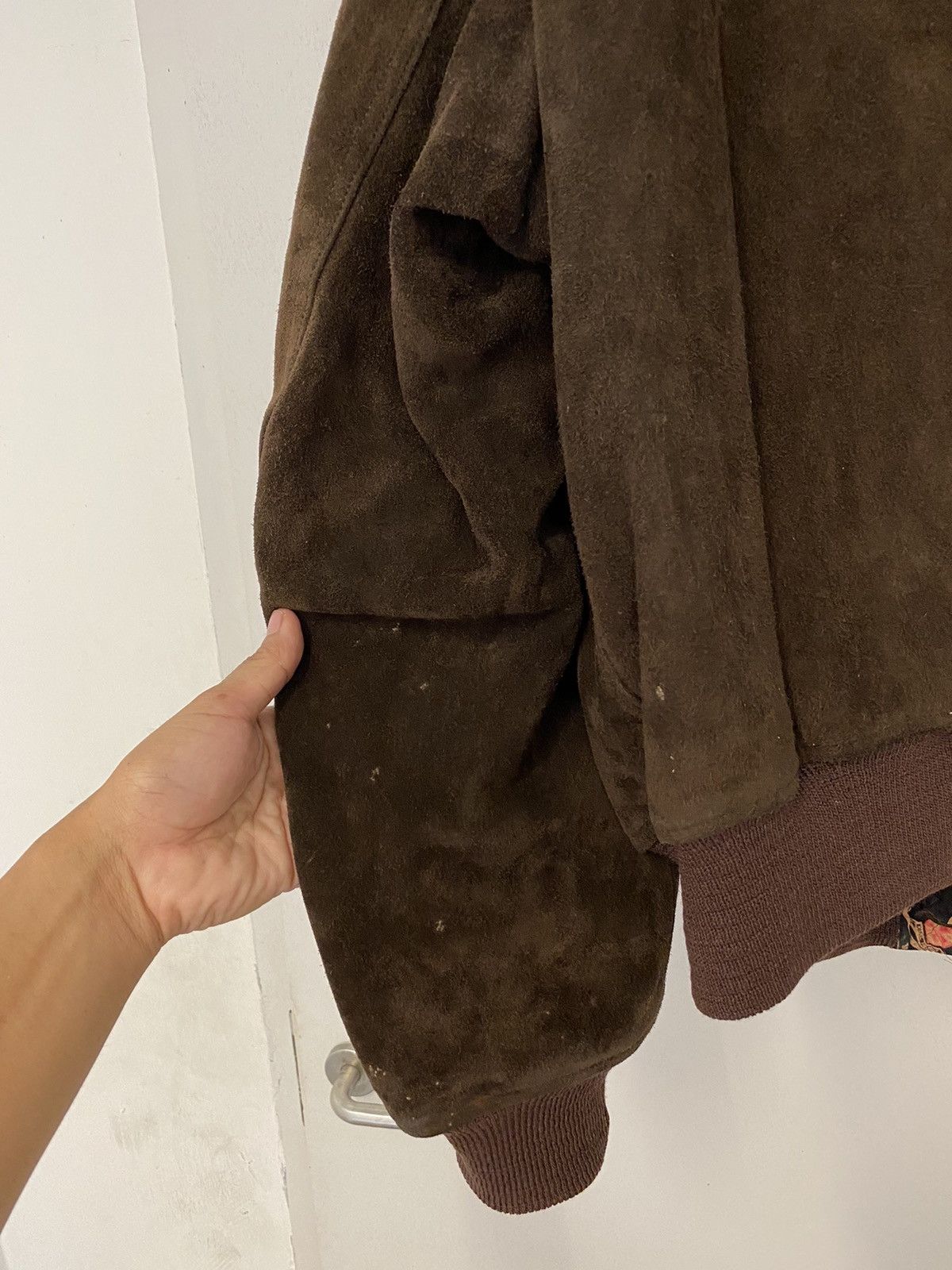 Karl Helmut × Vintage VTG Karl Helmut Cowhide Hand Painted Leather Bomber Jacket Size US M / EU 48-50 / 2 - 20 Thumbnail