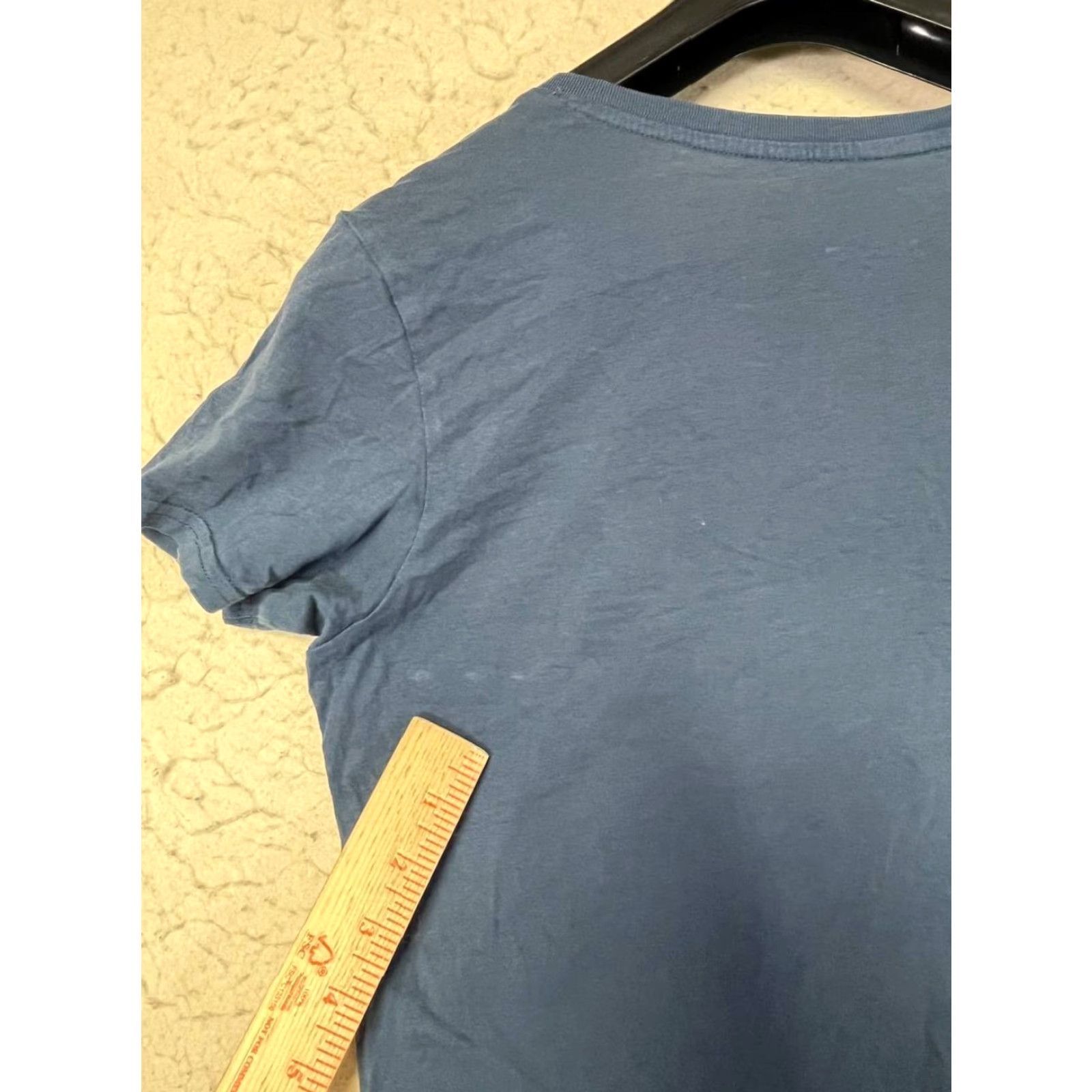 Vintage Pact Shirt Womens S Blue V Neck Short Sleeve Organic Cotton Stretch T-Shirt Casual Womens Size S / US 4 / IT 40 - 5 Thumbnail