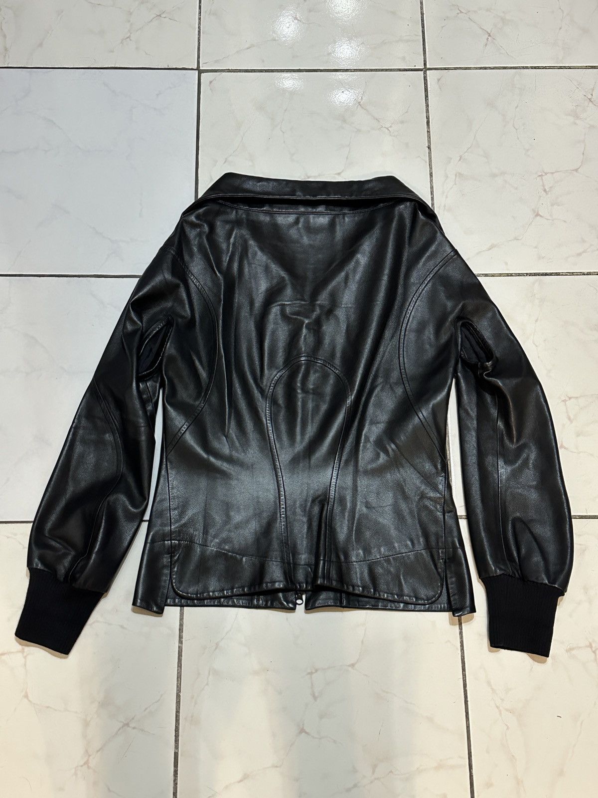 Yohji Yamamoto Yohji Yamamoto Black Leather Jacket Size US S / EU 44-46 / 1 - 4 Thumbnail
