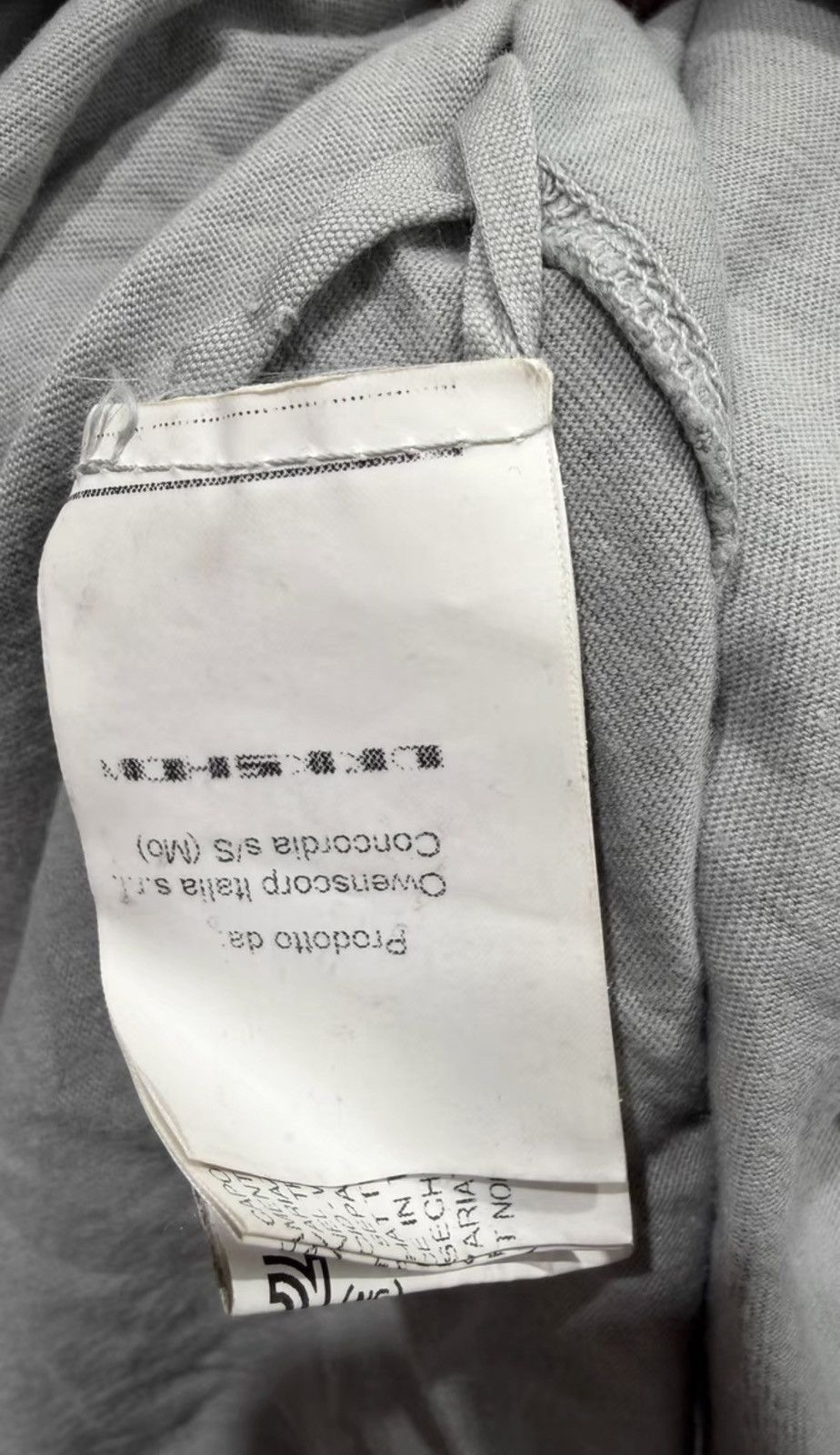 Rick Owens RICK OWENS, gray short-sleeve T-shirt. Size US S / EU 44-46 / 1 - 2 Thumbnail