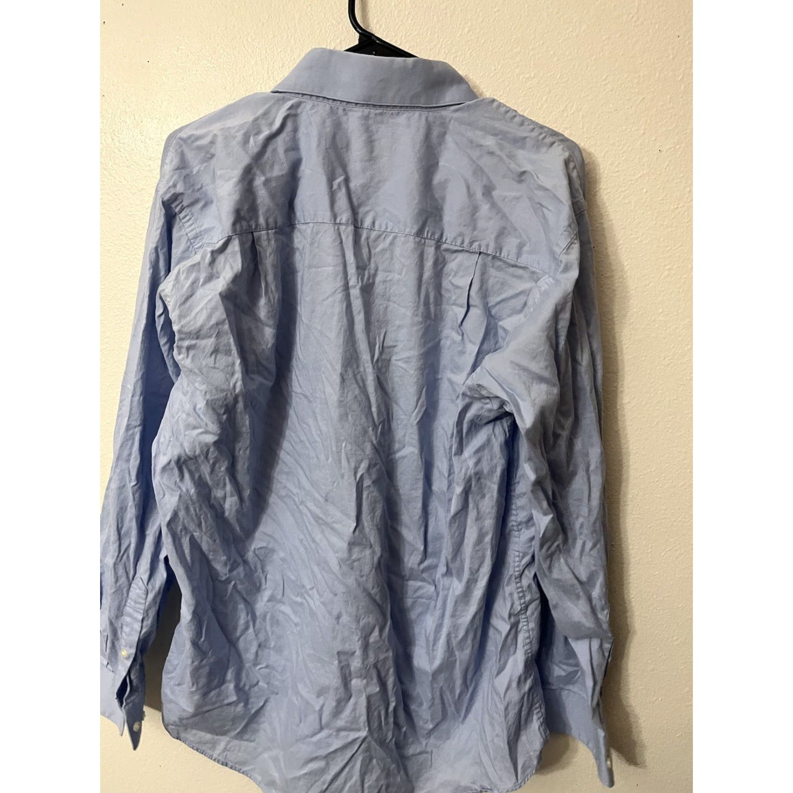 Vintage Calvin Klein Jeans Button-Up Shirt Men 16.5 Blue Solid Cotton Blend Long Sleeve Casual Business Comfort Classic Size US XL / EU 56 / 4 - 2 Thumbnail