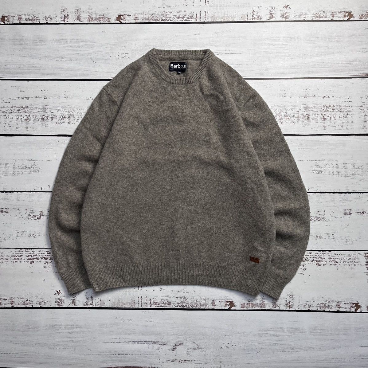 Barbour Essential Patch Sweater Wool Knitted Vintage Y2K