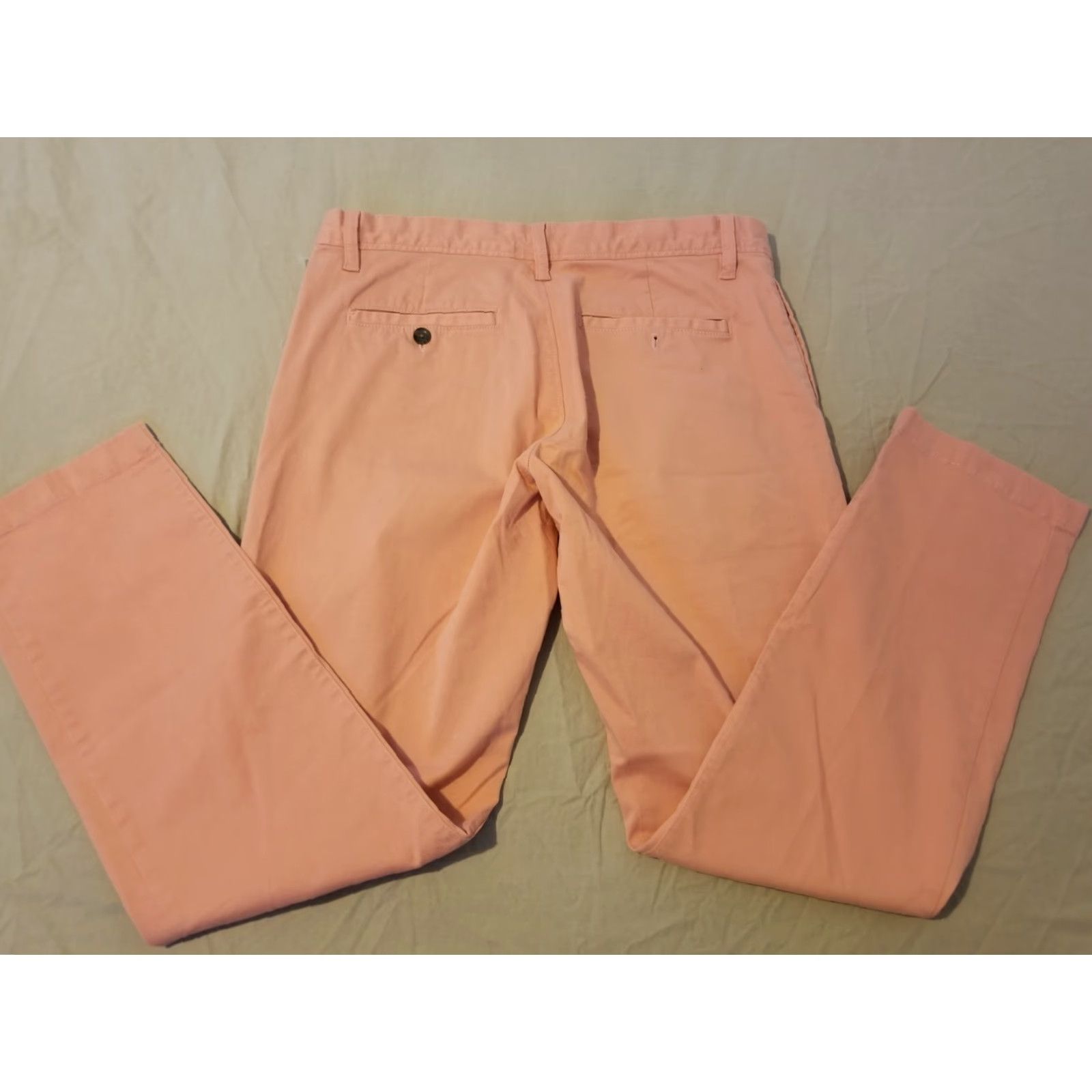 Vintage 14th & Union Pants Mens Chino Flat Front Cotton Pink 32x30 Casual Dress Style Size US 32 / EU 48 - 2 Thumbnail