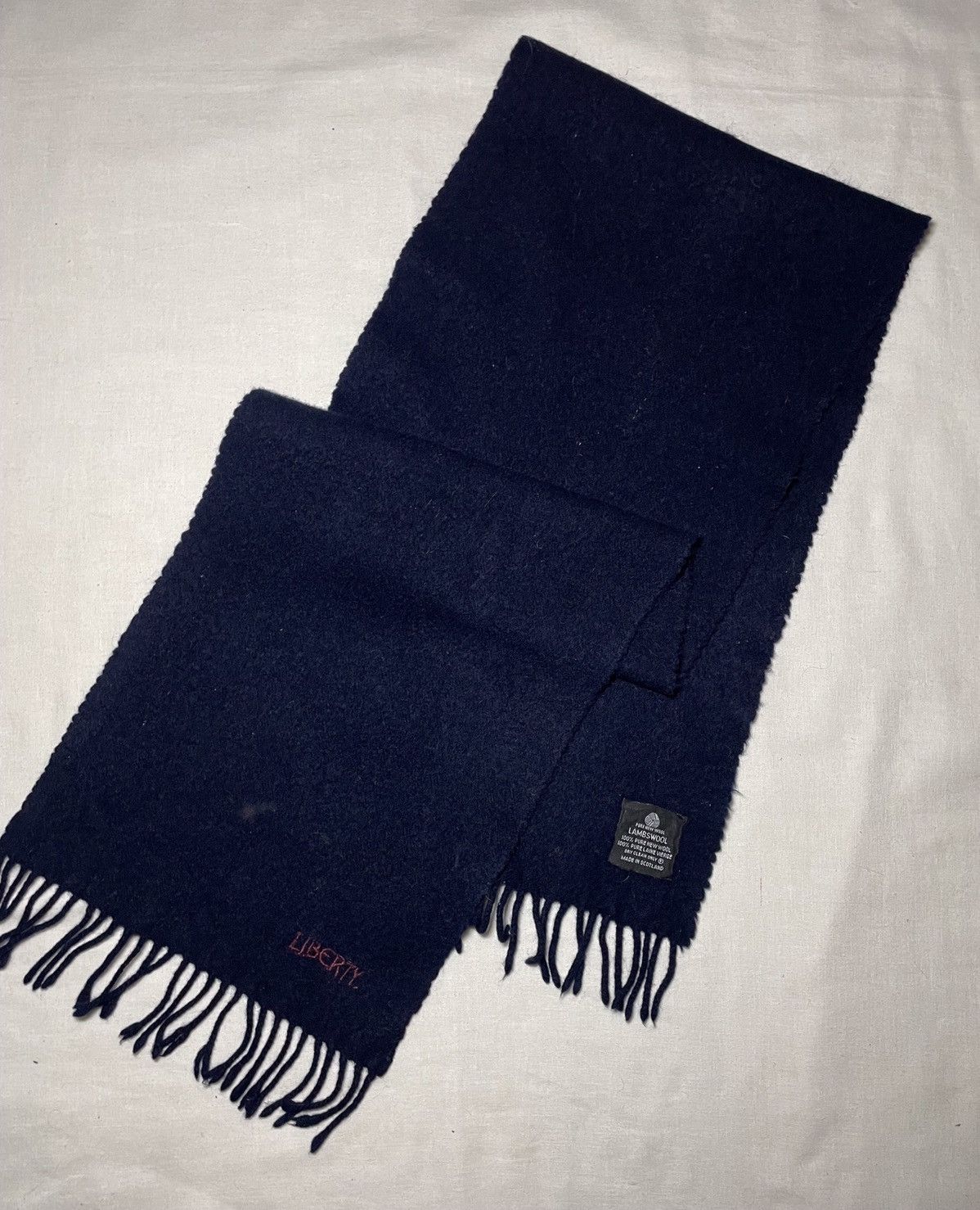 Liberty London Liberty navy wool scarf Size ONE SIZE - 3 Thumbnail