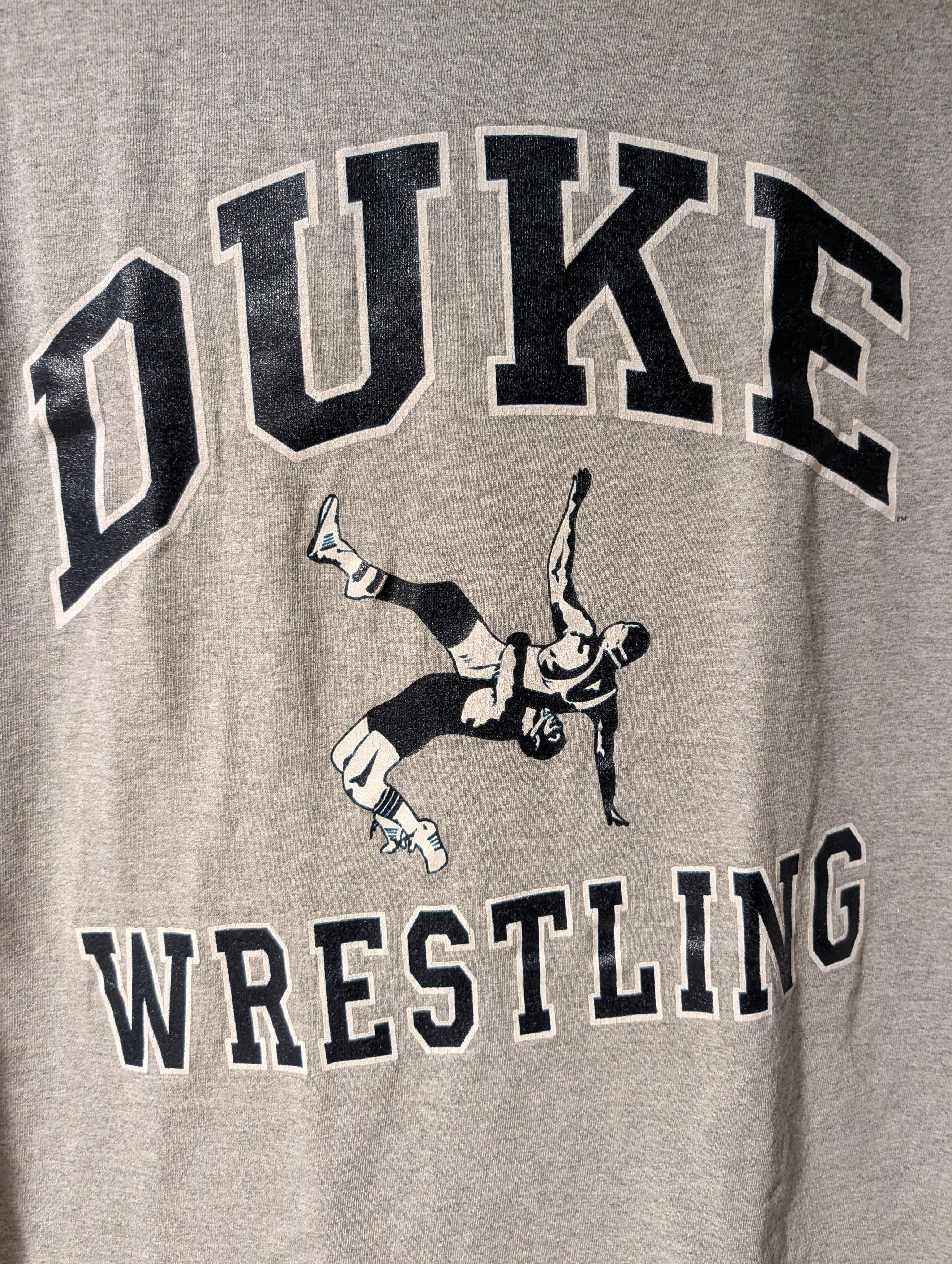NCAA Vintage 90s Duke University Wrestling T-Shirt Blue Devil Size US XL / EU 56 / 4 - 2 Thumbnail