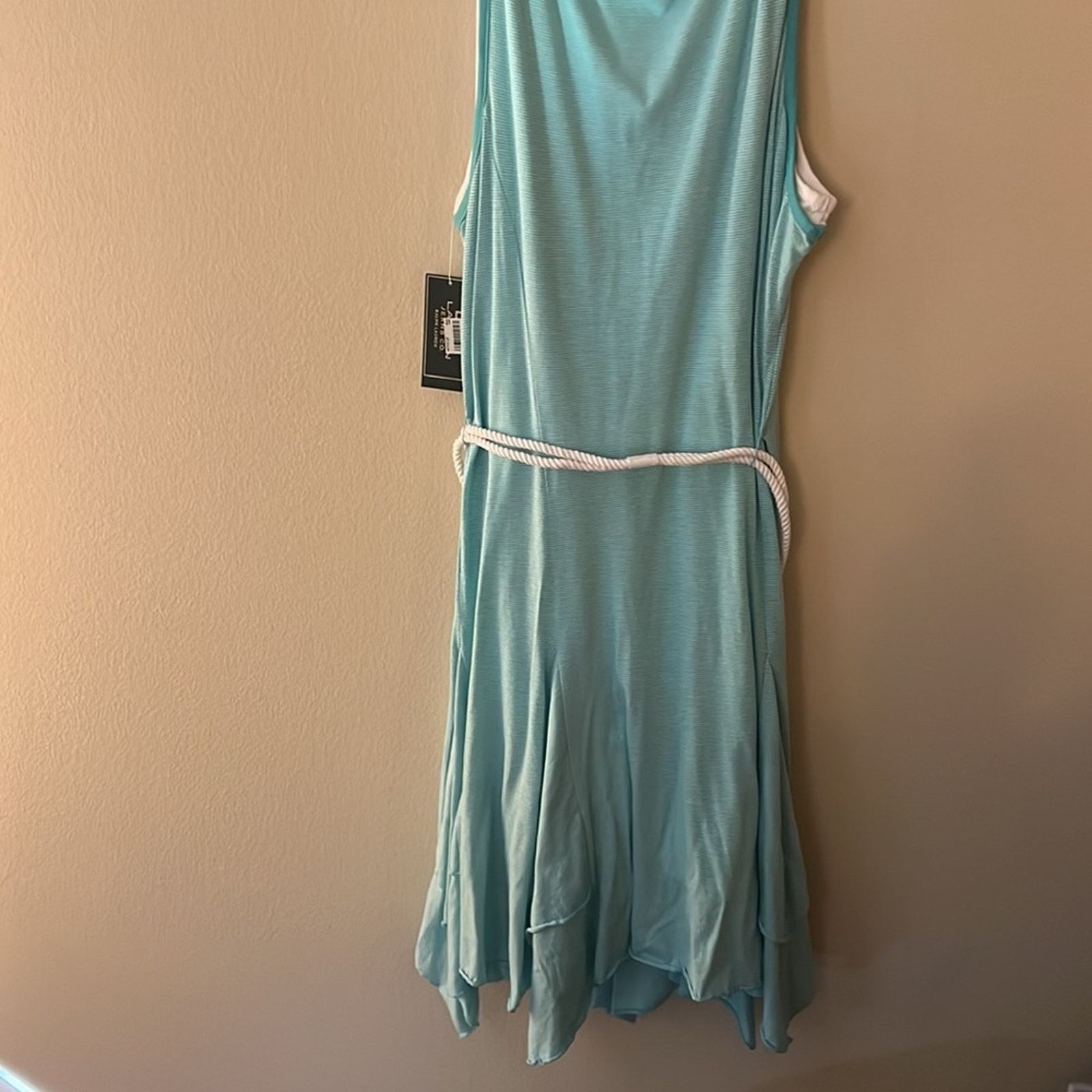 Lauren Ralph Lauren LRL Double Layered Striped Rope Waist Dress Size L Size L / US 10 / IT 46 - 8 Thumbnail