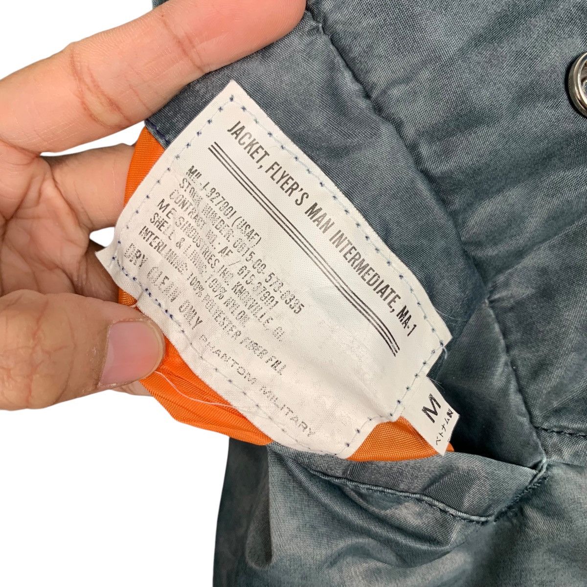 Vintage Vintage MA1 Bomber Jacket Flight Jacket #2127-C93 Size US M / EU 48-50 / 2 - 17 Thumbnail
