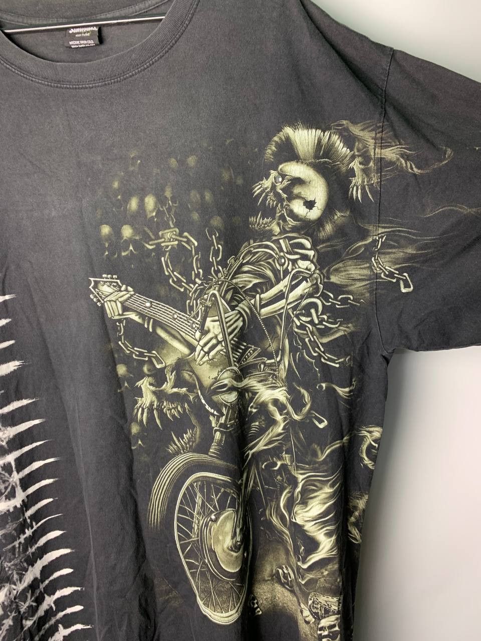 Band Tees Jay's Rock Skeleton Guitar Tye-Dye Biker Skull T-shirt Size US XXL / EU 58 / 5 - 3 Thumbnail