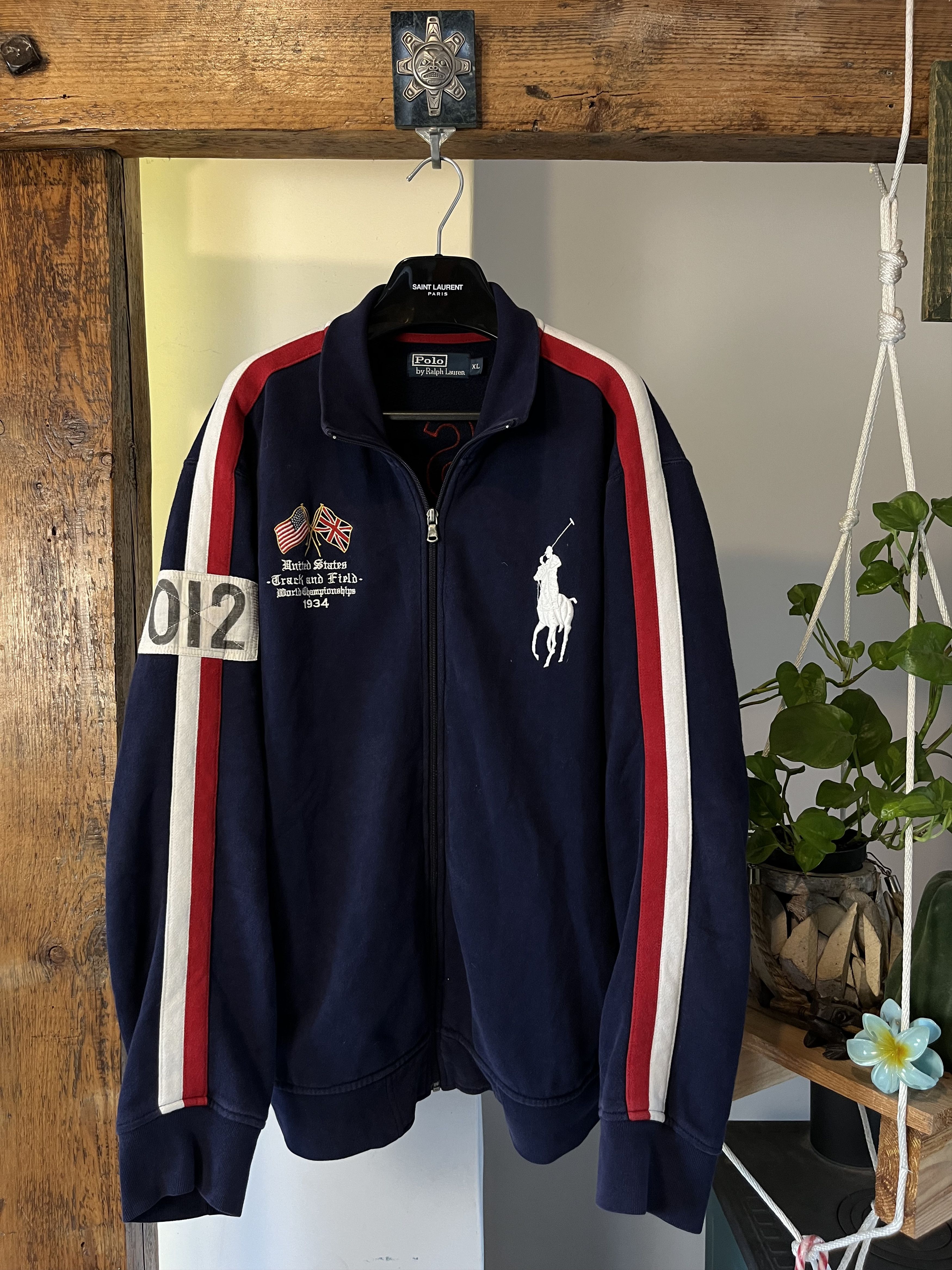 Polo Ralph Lauren Vintage 90s Polo Ralph Lauren Track and Field USA Chef Keef Size US XL / EU 56 / 4 - 1 Thumbnail