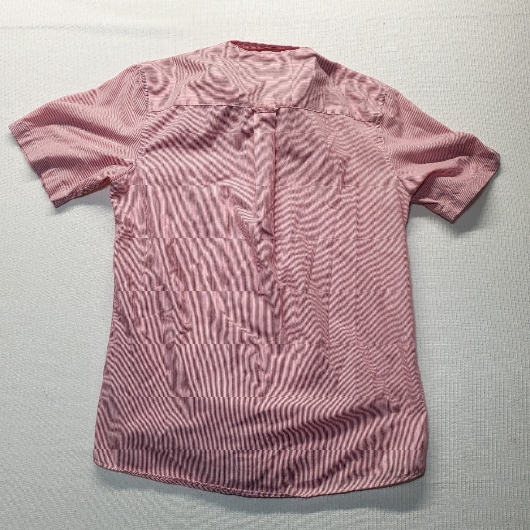Vintage Saddlebred Men's Cotton Blend Short Sleeve Button-Up Shirt Size M Red Striped Casual Size US M / EU 48-50 / 2 - 8 Thumbnail