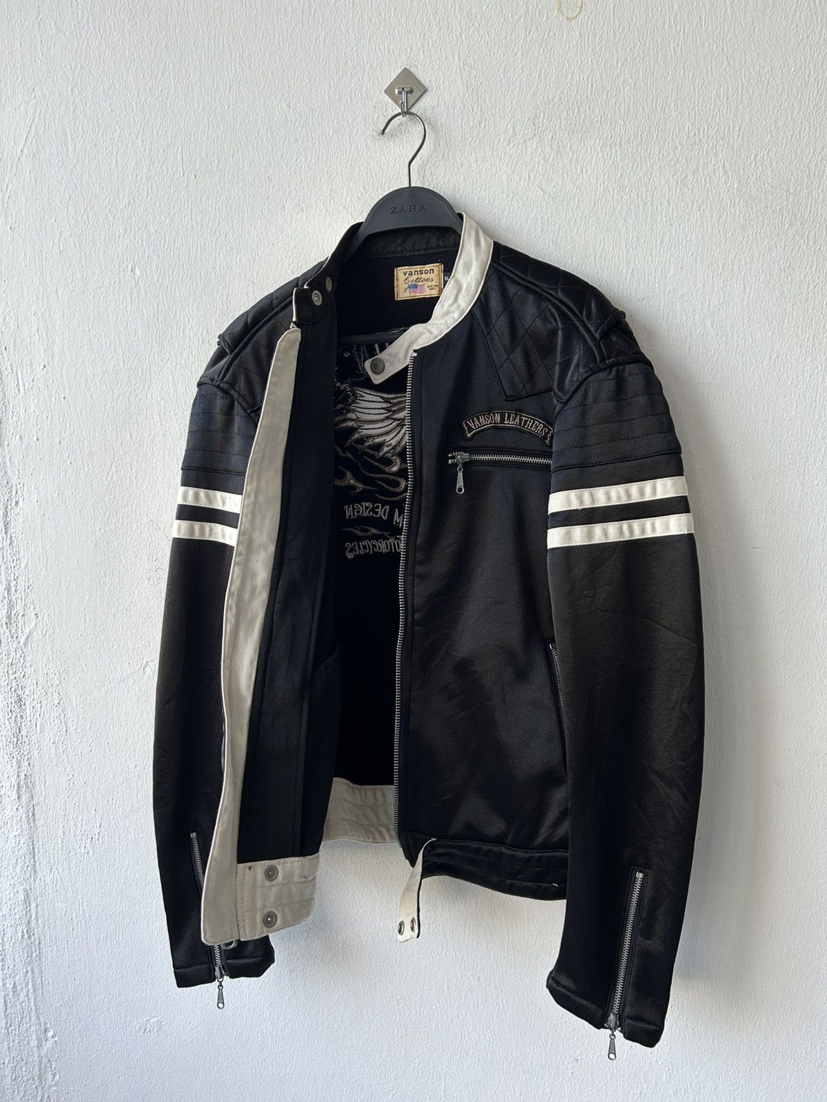 Vanson Leathers Vanson Motorcycle Jacket Skull Falmes Jacket Size US XL / EU 56 / 4 - 6 Thumbnail