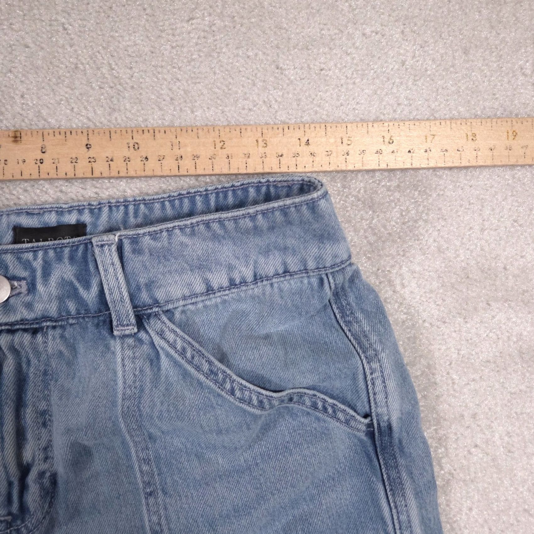 Talbots Talbots Summerweight Straight Leg Ankle Denim Jeans Women’s 4P Capri Capris Stretch 5-Pocket Blue XS? 28? 4P 22Inseam? Size 28" / US 6 / IT 42 - 5 Thumbnail
