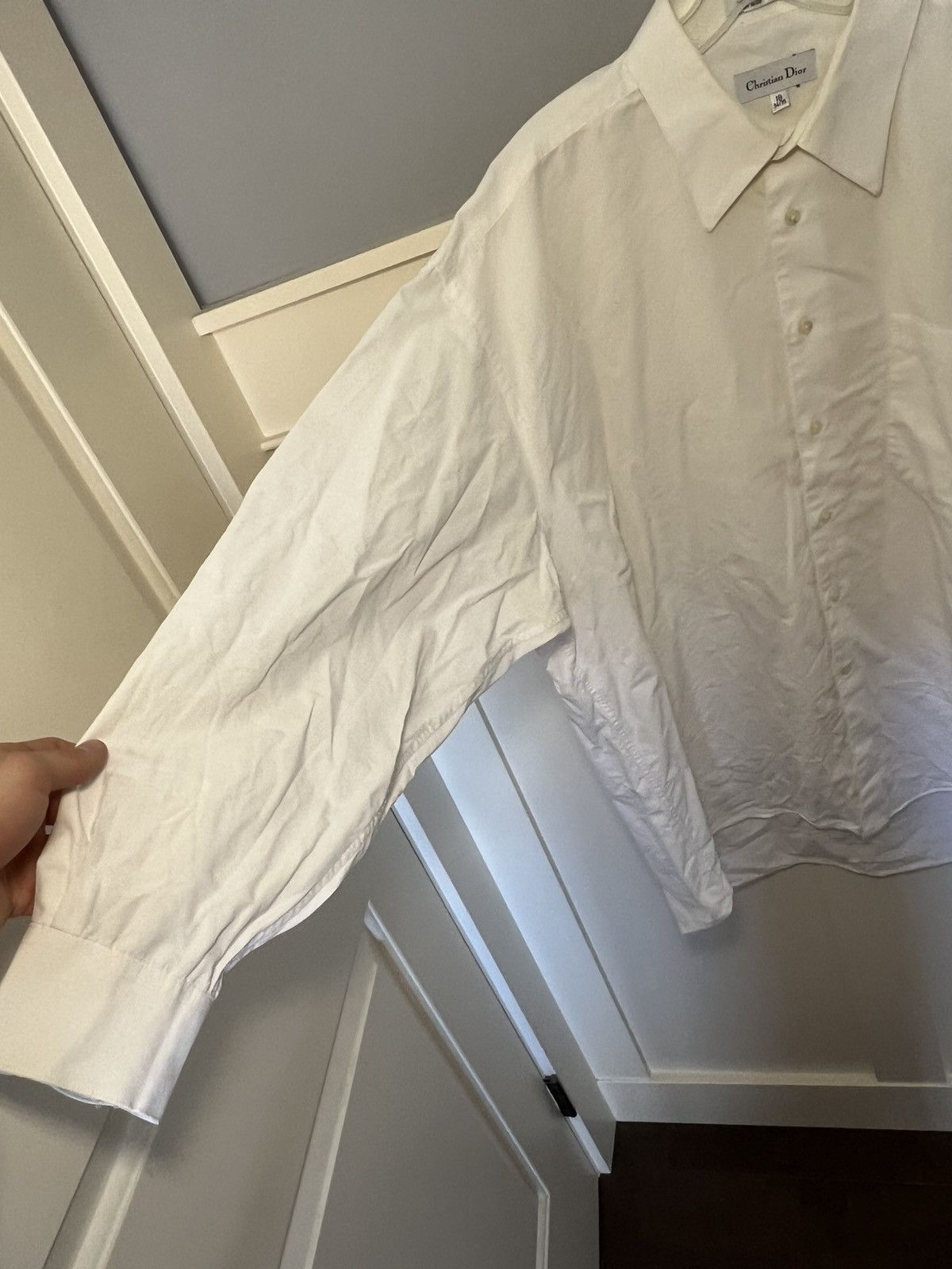 Dior Vintage Christian Dior 100%cotton button up longsleeve shirt Size US XL / EU 56 / 4 - 6 Thumbnail