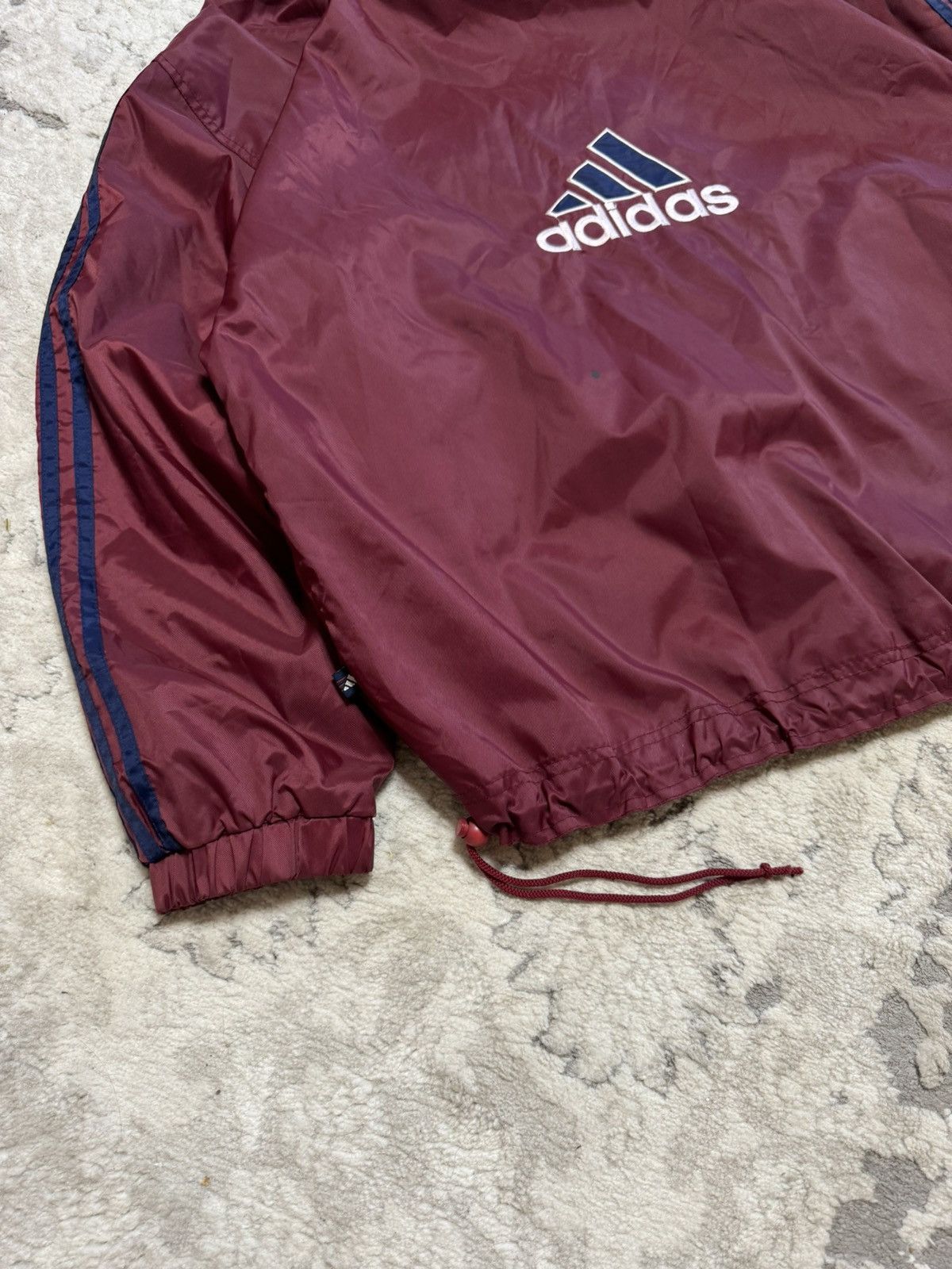 Adidas × Vintage Vintage Adidas Burgundy Anorak Nylon Jacket Size US XL / EU 56 / 4 - 16 Thumbnail