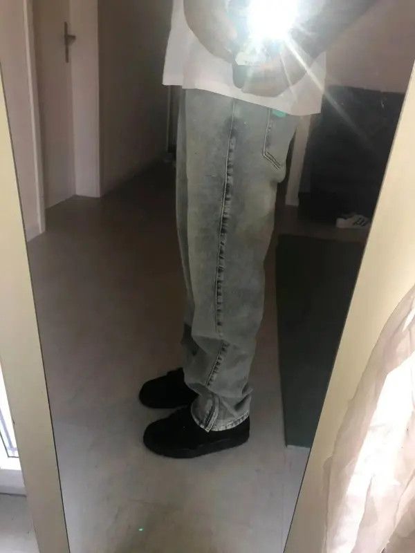 Designer × Japanese Brand Washed Jeans Zipper Split Straight Size US 30 / EU 46 - 4 Thumbnail