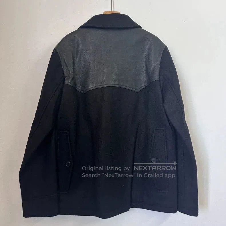 Saint Laurent Paris Saint Laurent Wool Leather Panel Jacket Size US S / EU 44-46 / 1 - 2 Thumbnail
