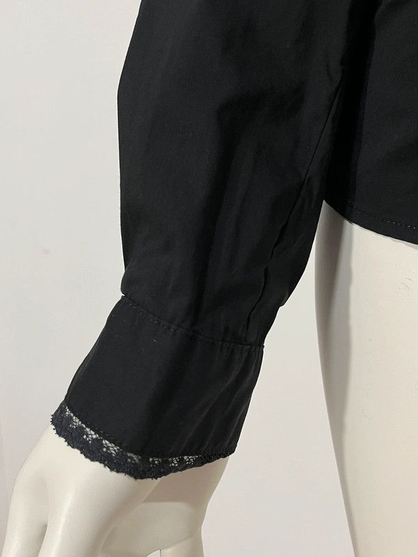 Dolce & Gabbana D&G Black Lace Trim Shirt SS 2006 Size L / US 10 / IT 46 - 5 Thumbnail