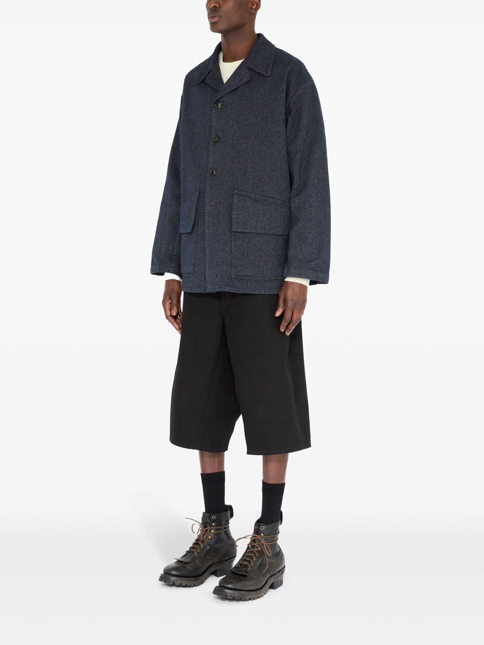 Maison Margiela o1w1db10226 Cotton Jacket in Navy Blue Size US XL / EU 56 / 4 - 5 Thumbnail