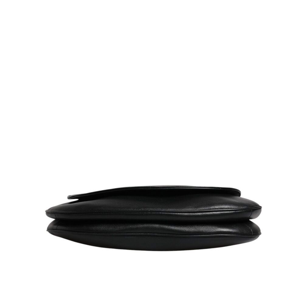 Dolce & Gabbana Dolce & Gabbana Black Leather Flap Saddle Shoulder Bag Size ONE SIZE - 5 Thumbnail