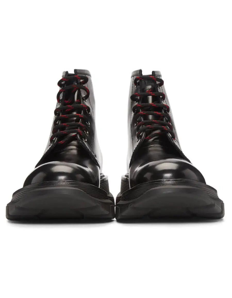 Alexander McQueen o1y1024 Ankle Boots in Black Size US 12 / EU 45 - 2 Thumbnail