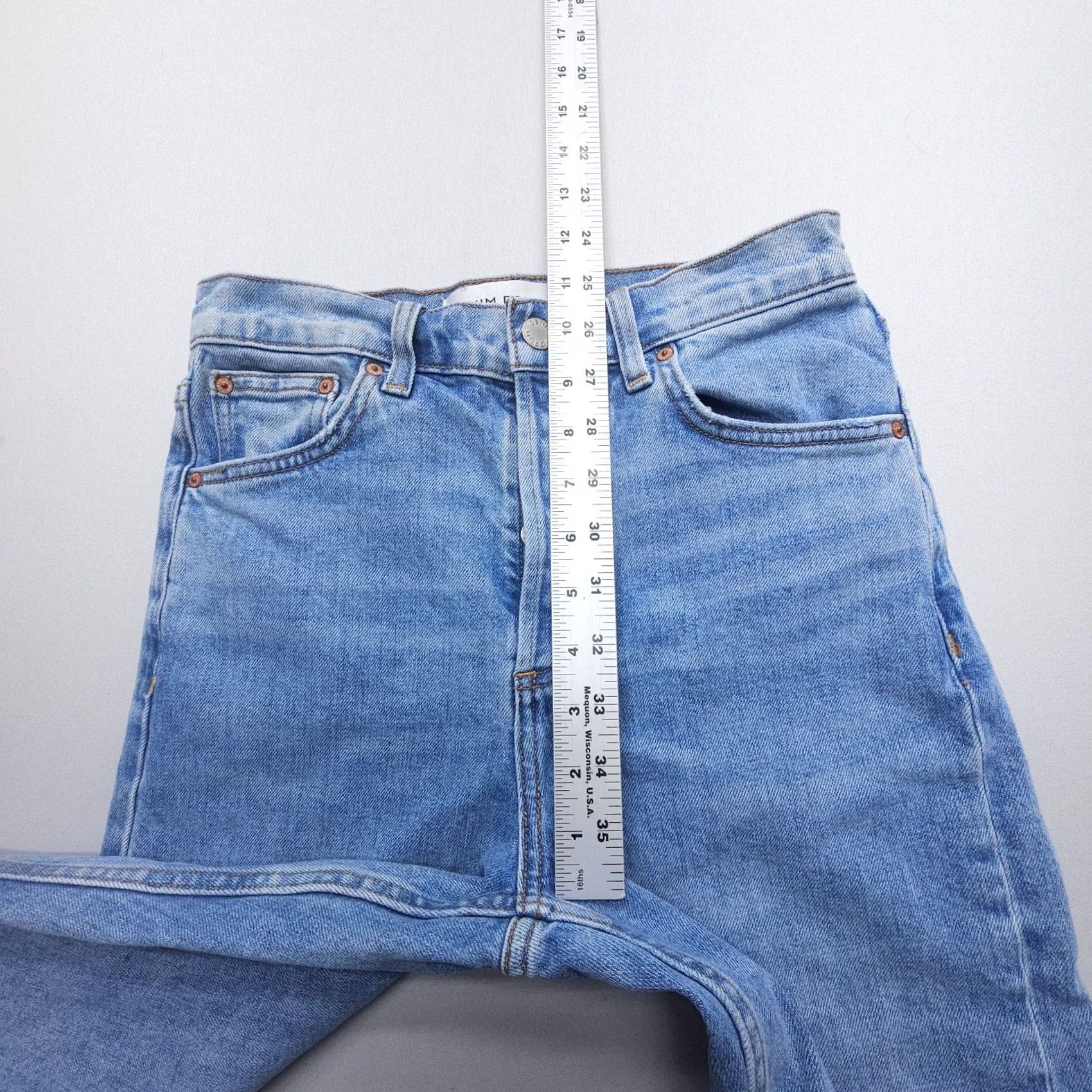 Aritzia Aritzia Jeans Denim Forum Arlo High Rise Straight Button Fly Size 26 x 28 Blue 5-Pocket City USA Womens Regular Vintage No Size 26" / US 2 / IT 38 - 7 Thumbnail