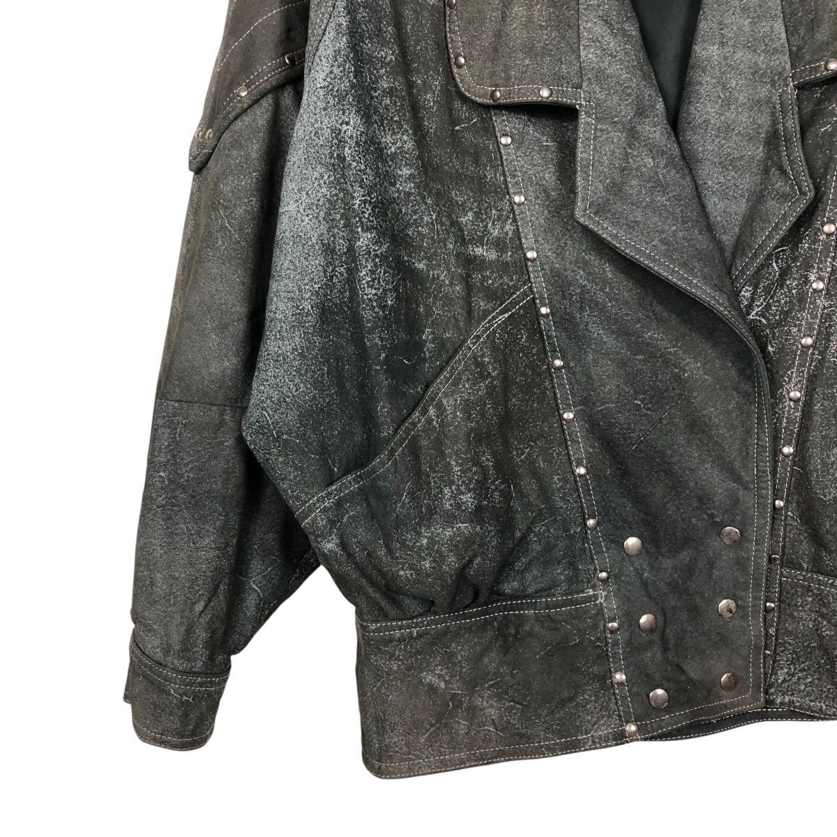 Japanese Brand 📌Vintage Leather Biker Jacket M.Mijayima Issey Miyake Size US M / EU 48-50 / 2 - 5 Thumbnail