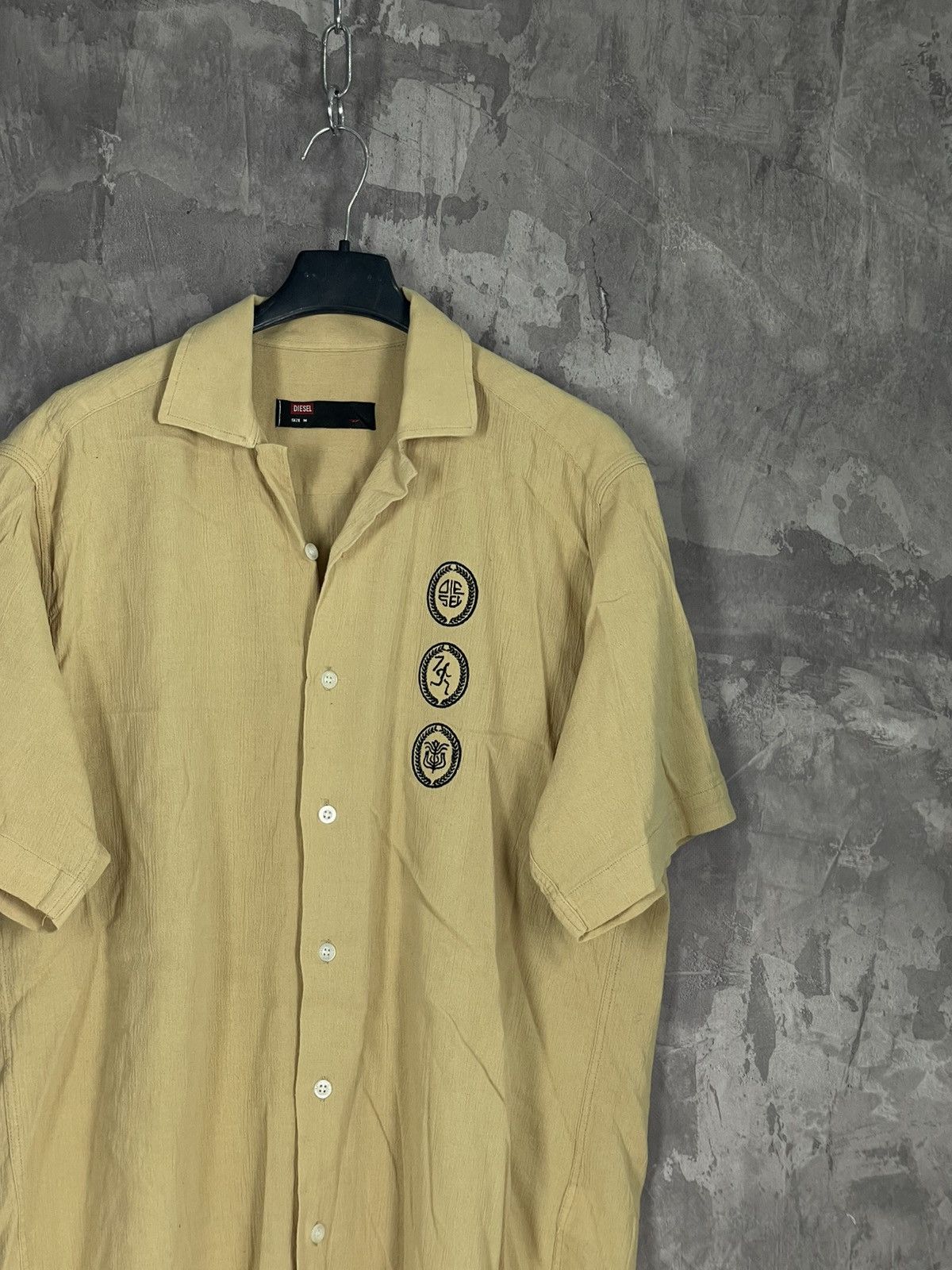 Diesel Diesel Embroidered Logo Short Sleeve Button Up Shirt Y2K Size US M / EU 48-50 / 2 - 4 Thumbnail