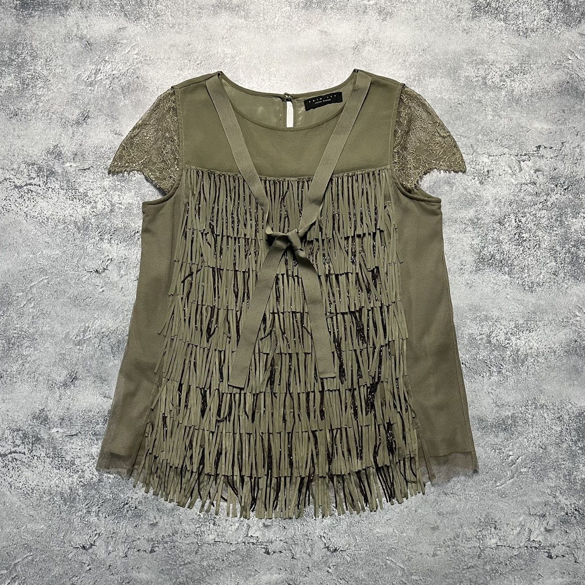 TWINSET Twin-Set Simona Barbieri Rhinestones Short Sleeve Tank Top Size S / US 4 / IT 40 - 1 Thumbnail