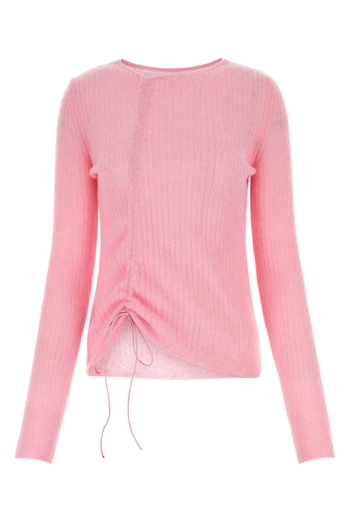 Image of Cecilie Bahnsen Pink Alpaca Blend Sweater, Women's (Size Small)