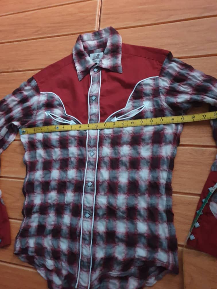 Japanese Brand 💥Bregontrail checkered button up western shirt Size US M / EU 48-50 / 2 - 12 Thumbnail