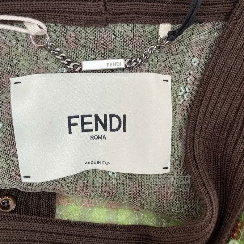 Fendi Fendi Green sequined knitted cardigan Size XS / US 0-2 / IT 36-38 - 6 Thumbnail