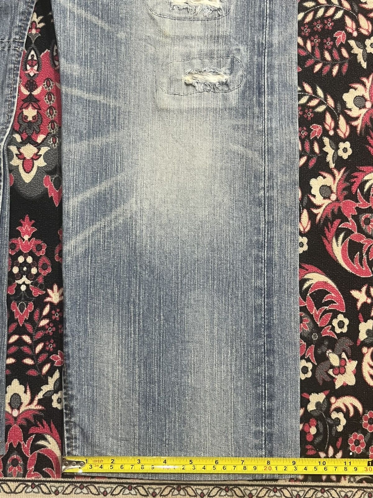 Kapital Vintage Japanese Brand Edwin XVS Patchwork Sashiko Blue Jean Size US 34 / EU 50 - 16 Thumbnail