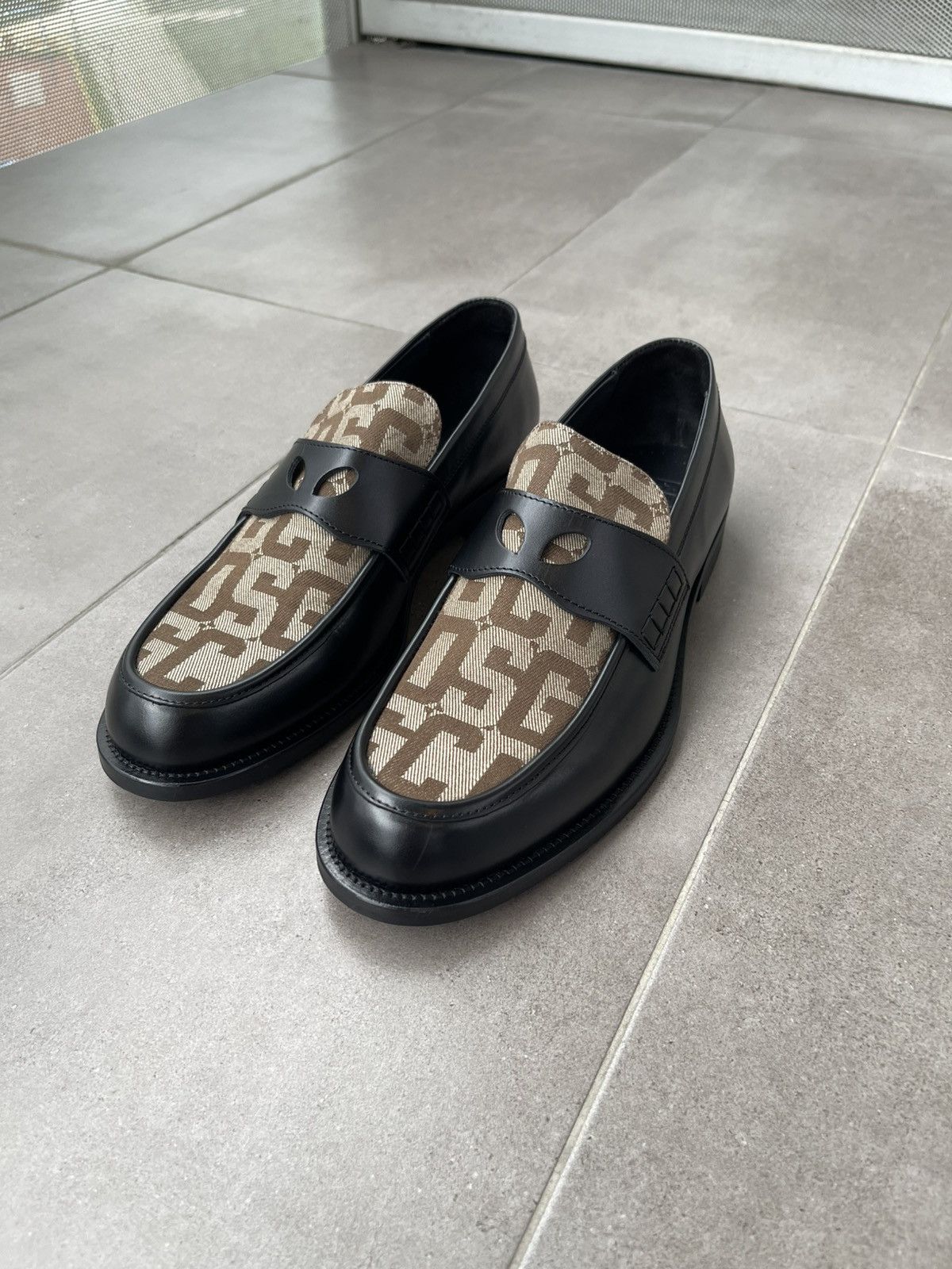 GCDS !DS! SS24 GCDS Wirdo Monogram Black Brown Loafers Size US 12 / EU 45 - 5 Thumbnail