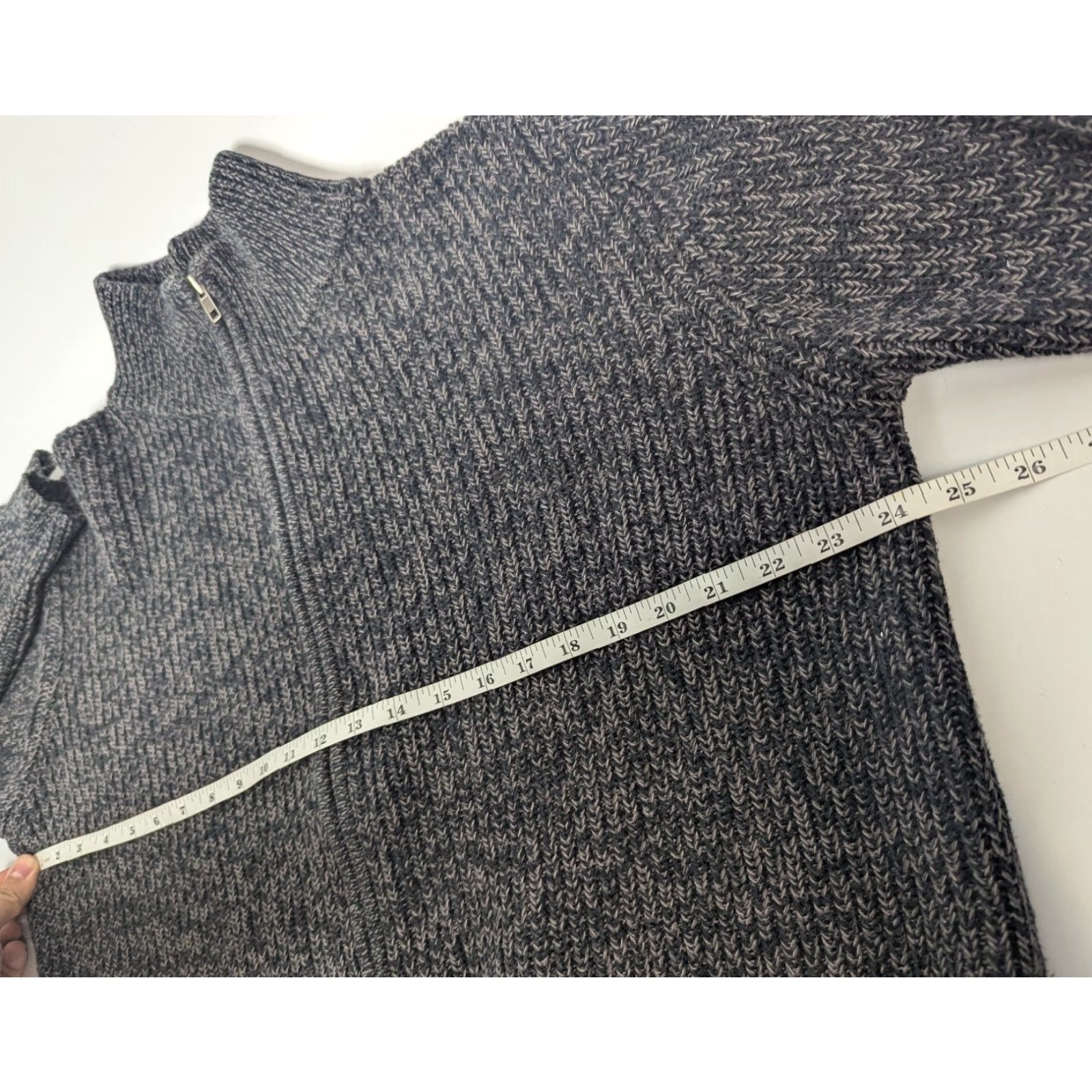 Vintage VINTAGE LL Bean Full Zip Sweater Mens Large Cotton Knit Ribbed Grey Cardigan 0 YR26 Size US L / EU 52-54 / 3 - 6 Thumbnail