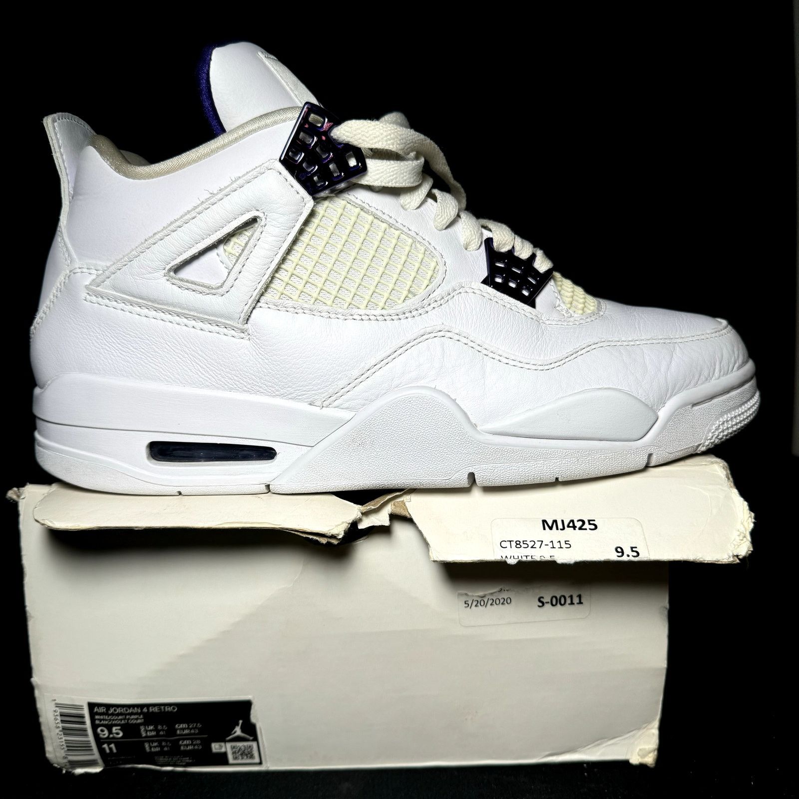 Size Air Jordan Retro Purple Metallic Men's Shoes