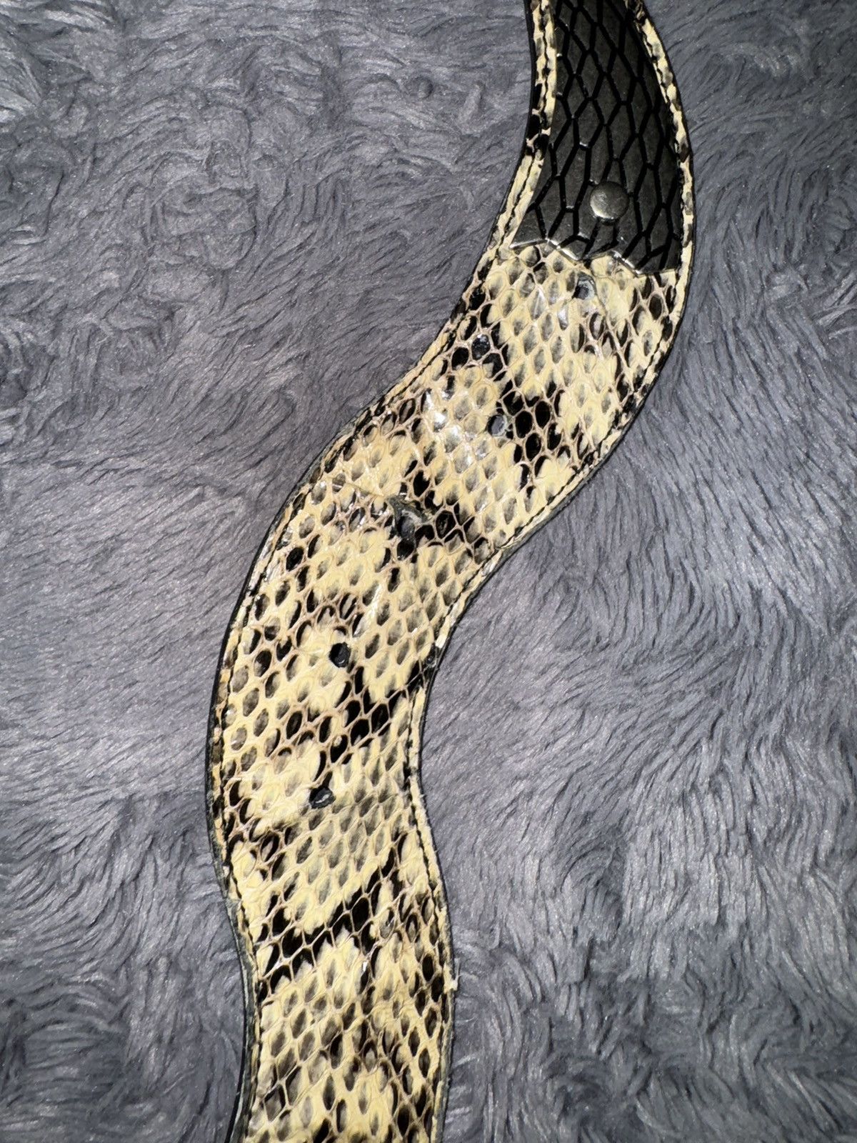 Gucci Gucci Curved Snakeskin Belt Size 32 - 7 Thumbnail